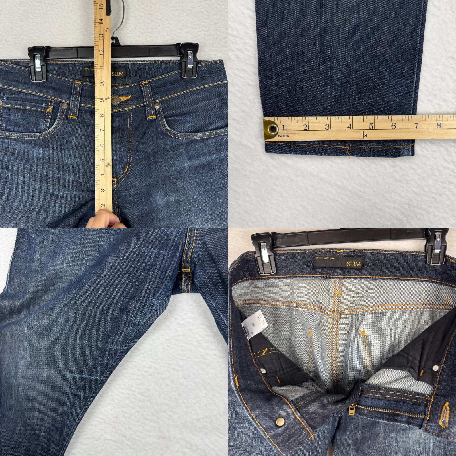 Edwin Edwin 503 Zero Jeans Slim Straight Denim 30x31 Regular Men Blue Cotton Japan Size US 30 / EU 46 - 8 Thumbnail