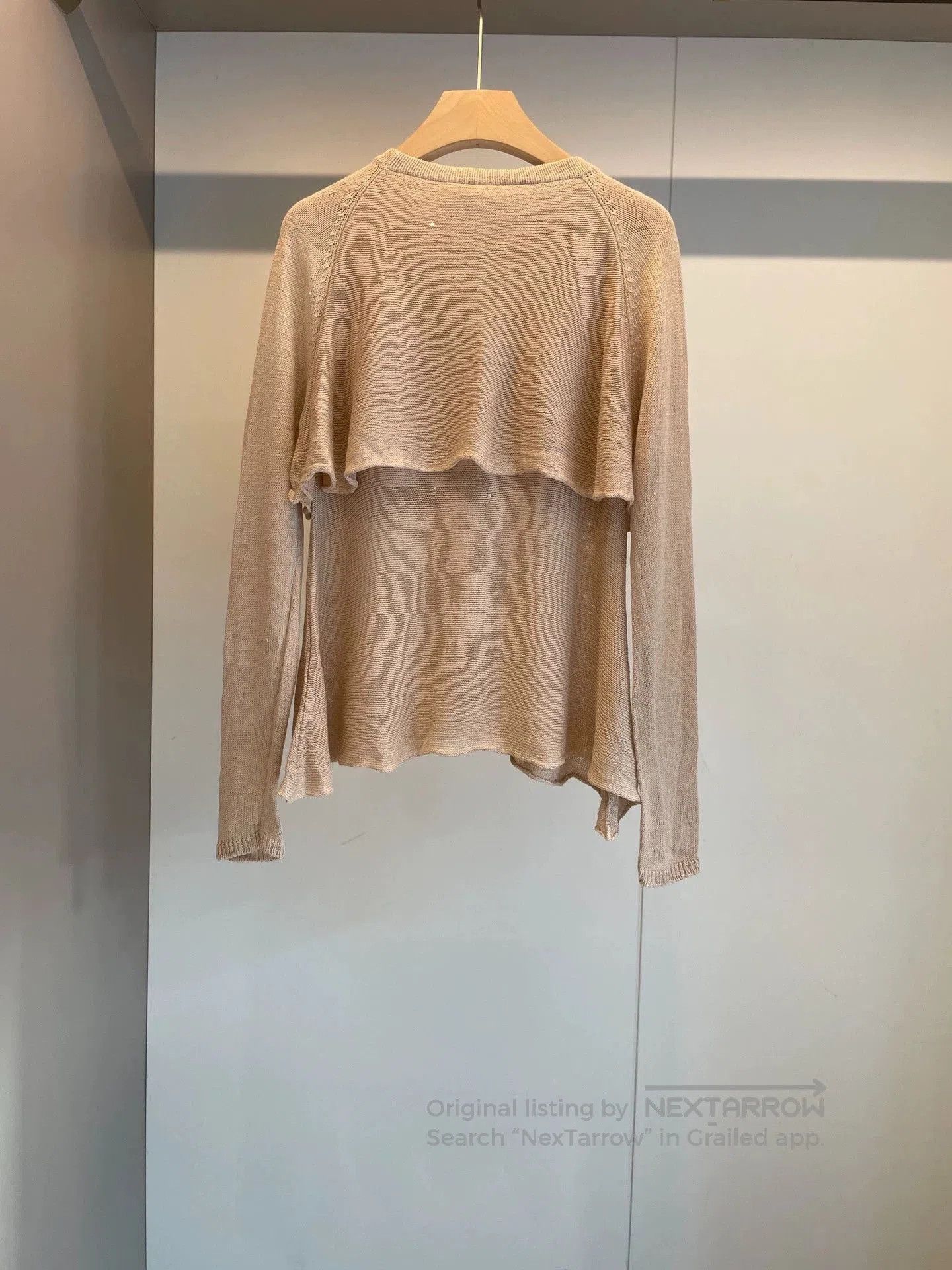 Brunello Cucinelli khaki linen sequined sweater by brunello cucinelli. Size US S / EU 44-46 / 1 - 2 Thumbnail