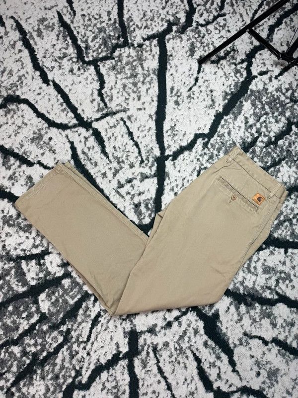 Carhartt Carhartt beige chino pants Johnson Pants beige 33 32 logo Size US 33 - 1 Thumbnail