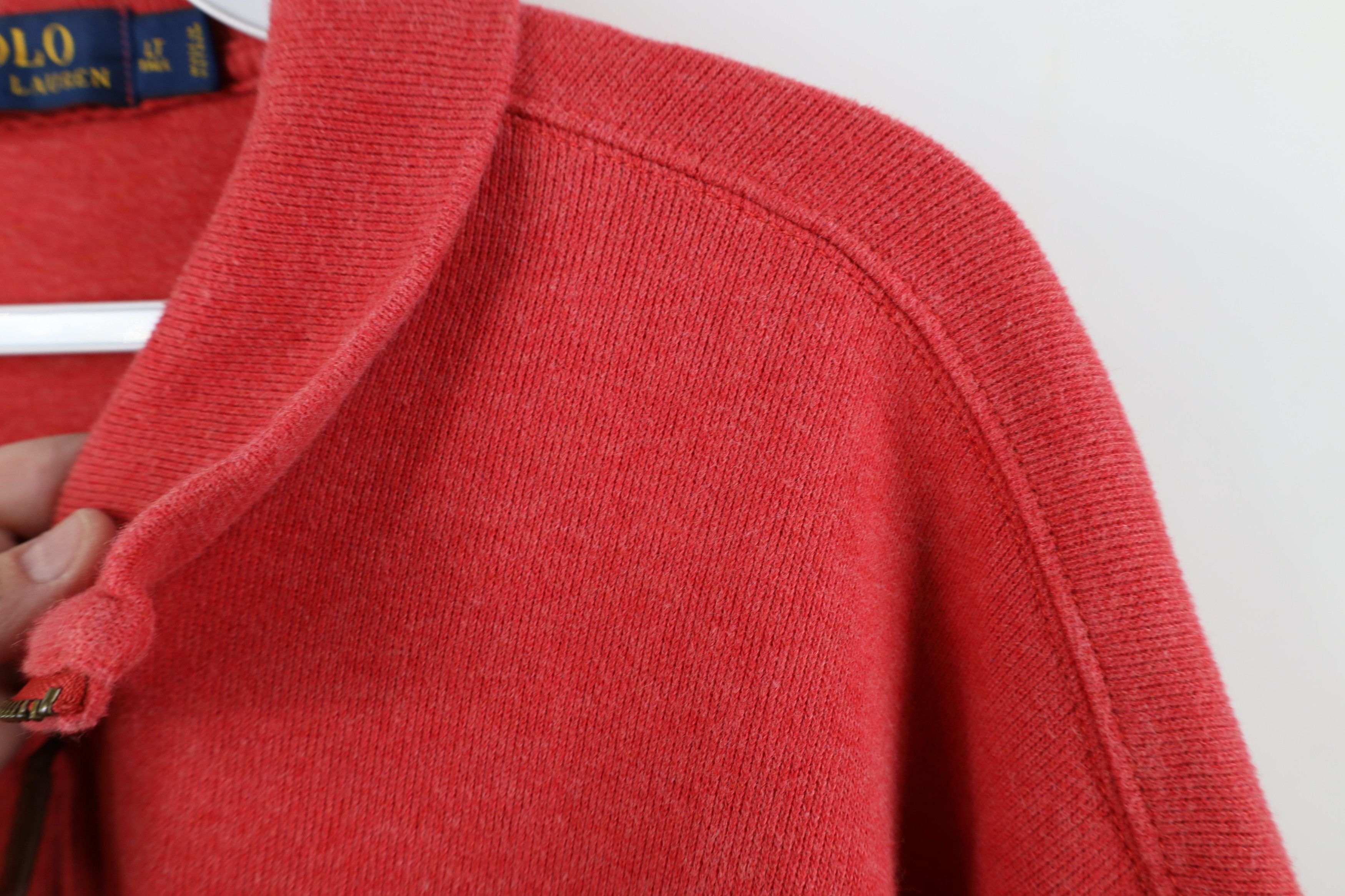 Ralph Lauren Vintage Y2K Ralph Lauren Ribbed Knit Half Zip Sweater Red Size US L / EU 52-54 / 3 - 8 Thumbnail