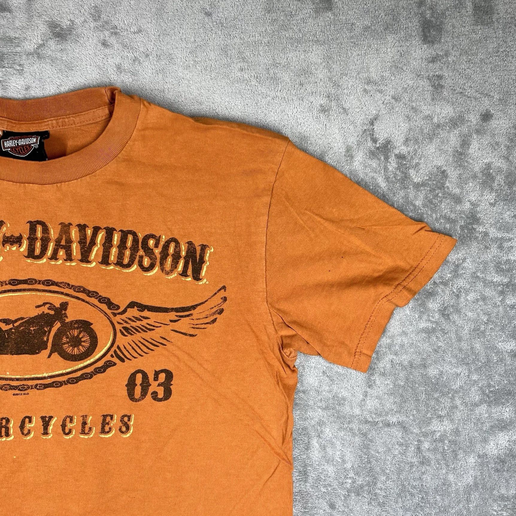 Harley Davidson Harley-Davidson Mens T-Shirt M Orange Short Sleeve USA California Burnt Orange Redding California Photos Size US M / EU 48-50 / 2 - 4 Thumbnail