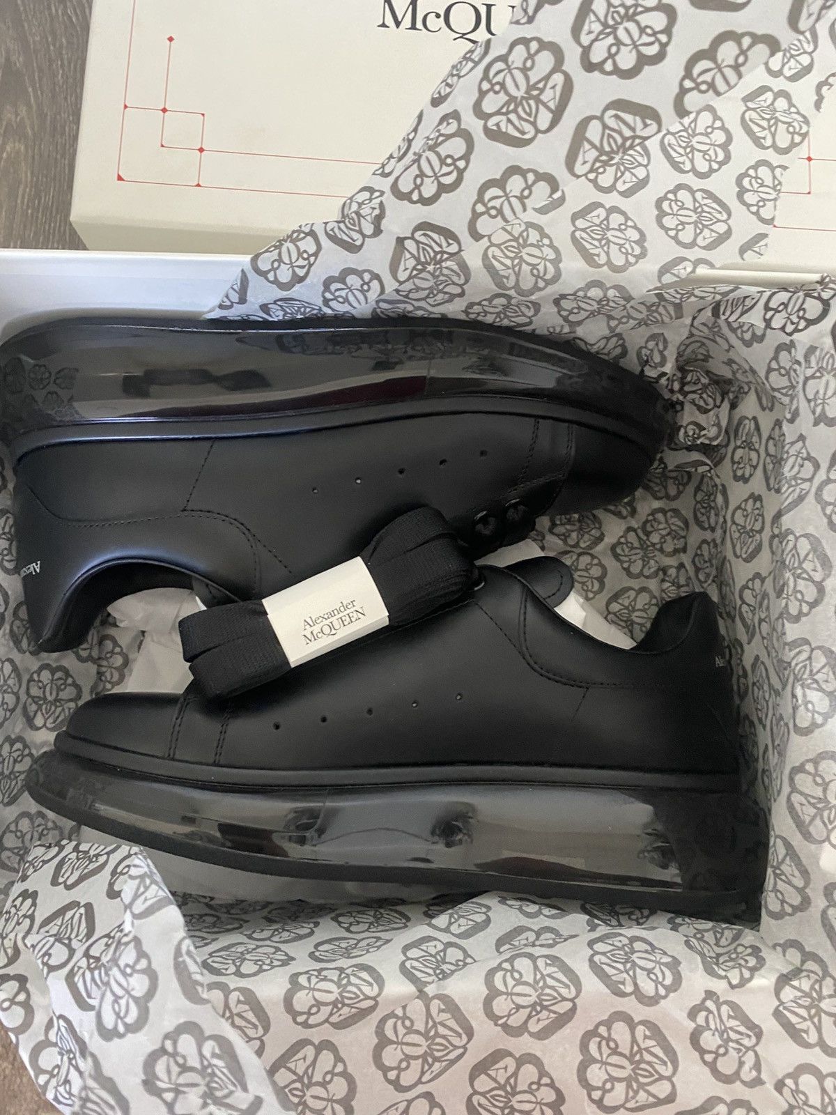 Alexander McQueen Alexander McQueens Black Transparent sole Size US 7 / EU 40 - 8 Thumbnail