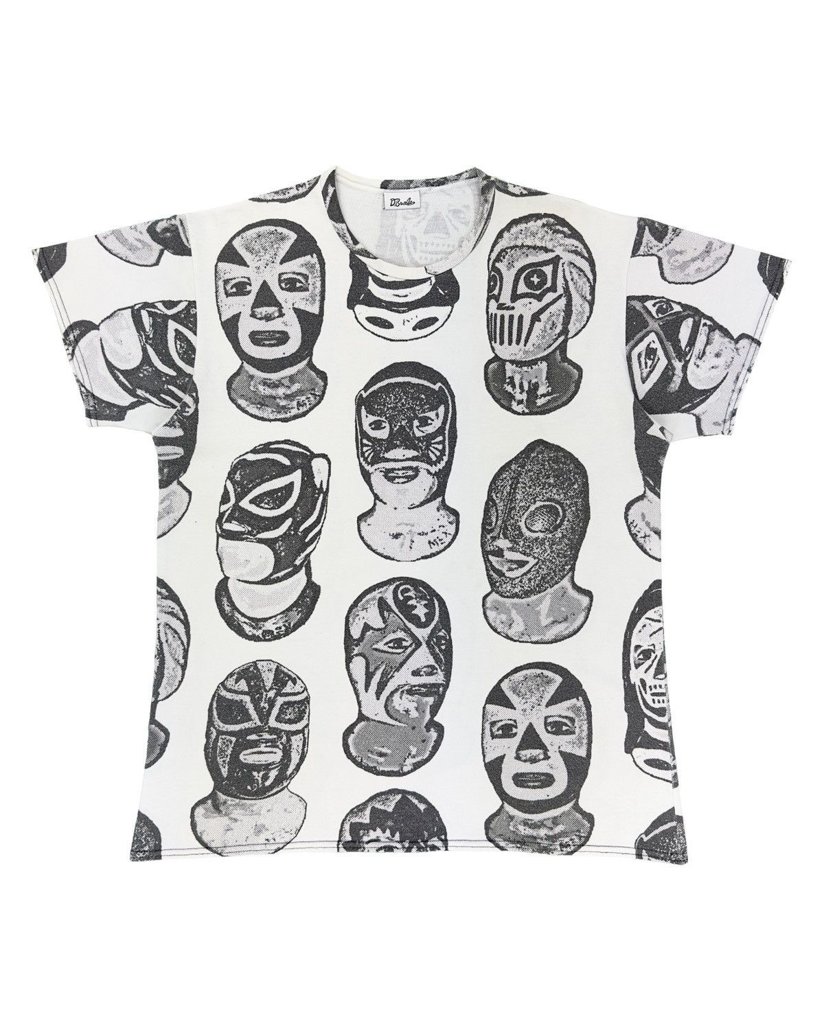 Vintage 90s D.Brooks Luchador Lucha Libre All Over Print T-shirt Size US L / EU 52-54 / 3 - 1 Thumbnail