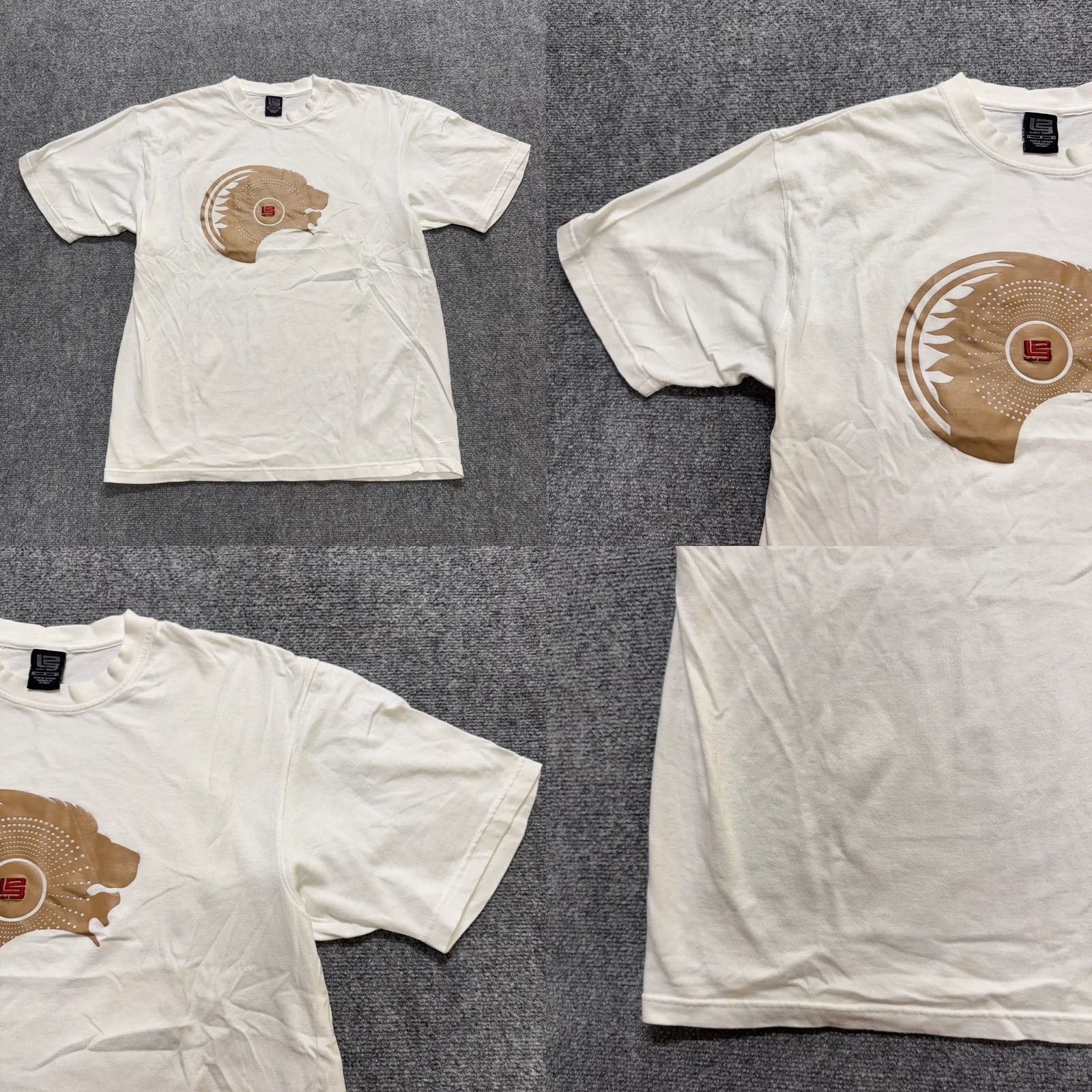 Nike VINTAGE Nike LeBron James T-Shirt Mens Large Embroidered White Basketball Activewear Size US L / EU 52-54 / 3 - 8 Thumbnail