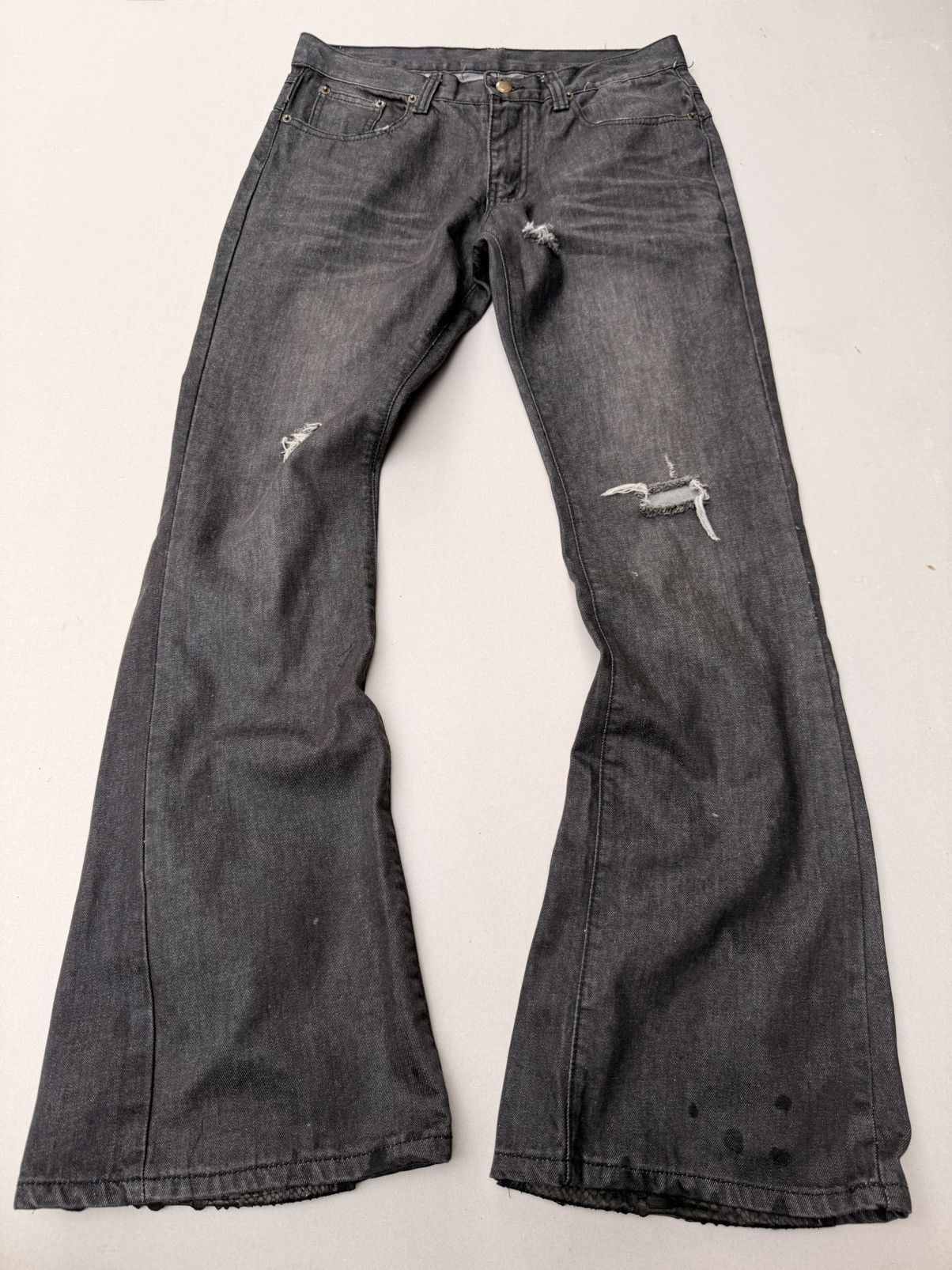 Japanese Brand Lace up flare jeans Size US 32 / EU 48 - 1 Thumbnail