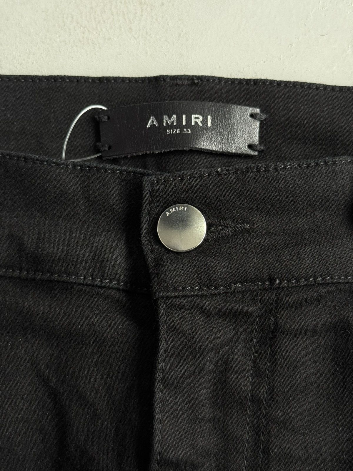 Amiri Amiri - Distressed Black Denim Slim Pant Size US 33 - 9 Thumbnail