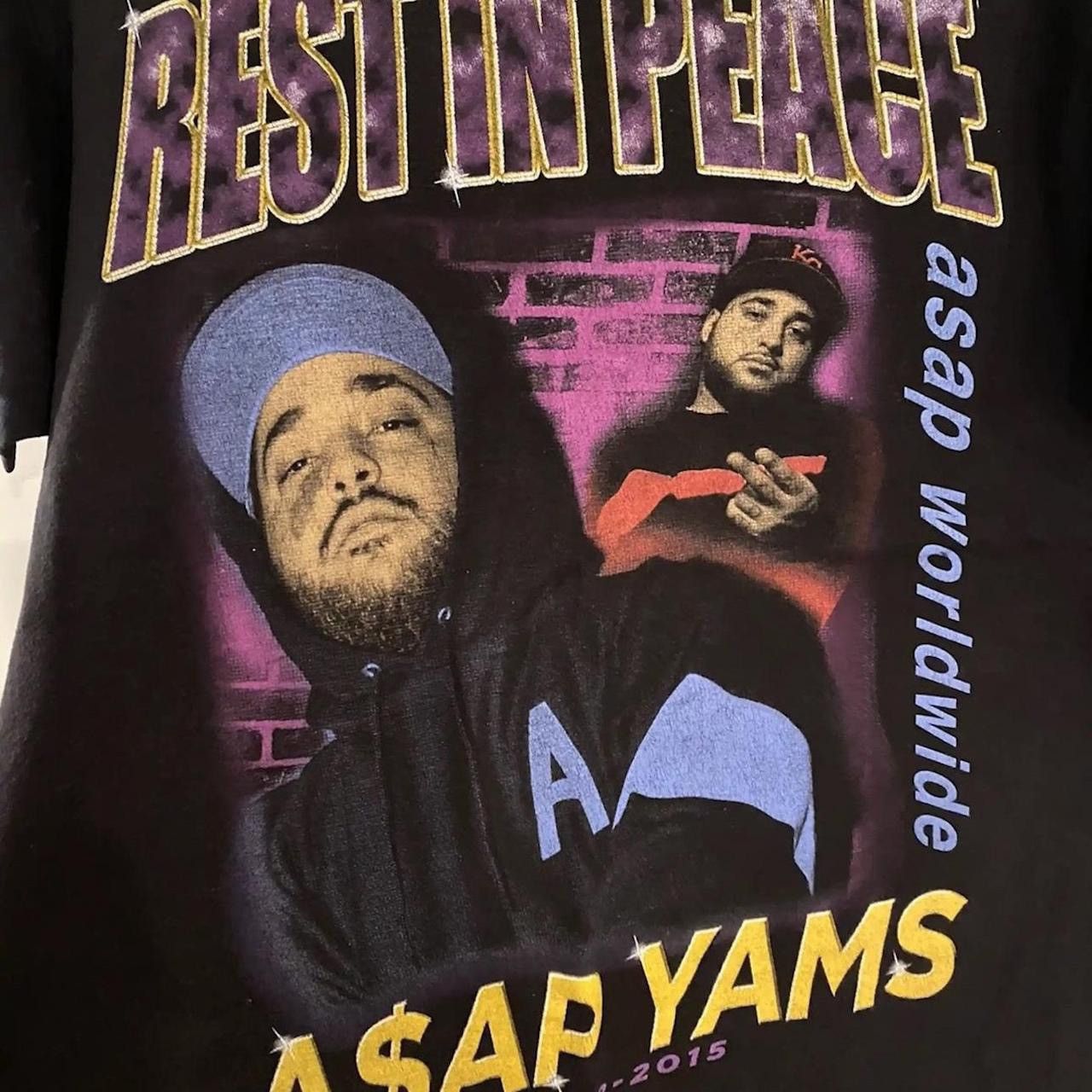 A$AP Rocky RIP YAMS T-Shirt Rare Size US M / EU 48-50 / 2 - 2 Thumbnail