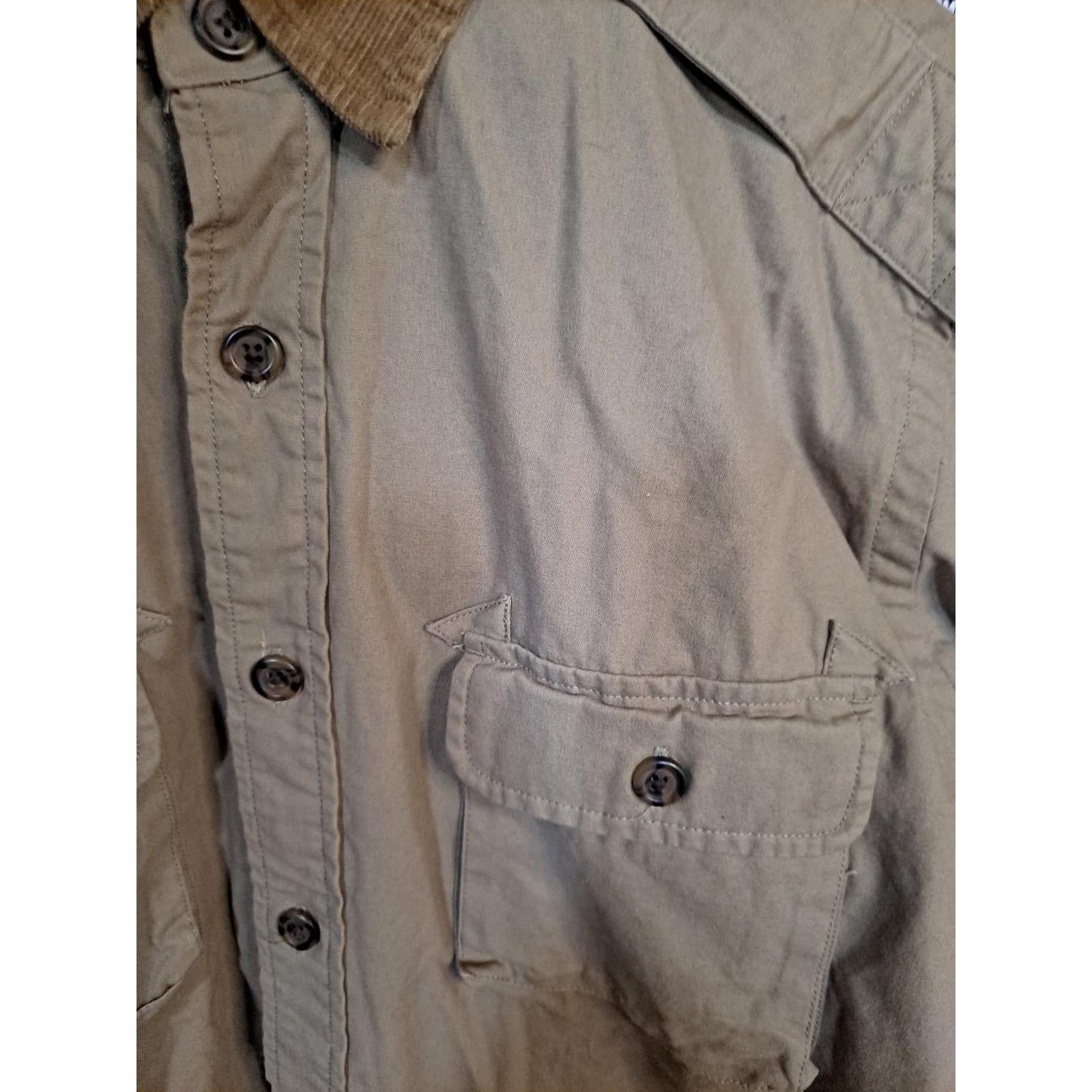 Other American Living Heavy Duty Tan Button Up with Corduroy Colla Size US L / EU 52-54 / 3 - 2 Thumbnail