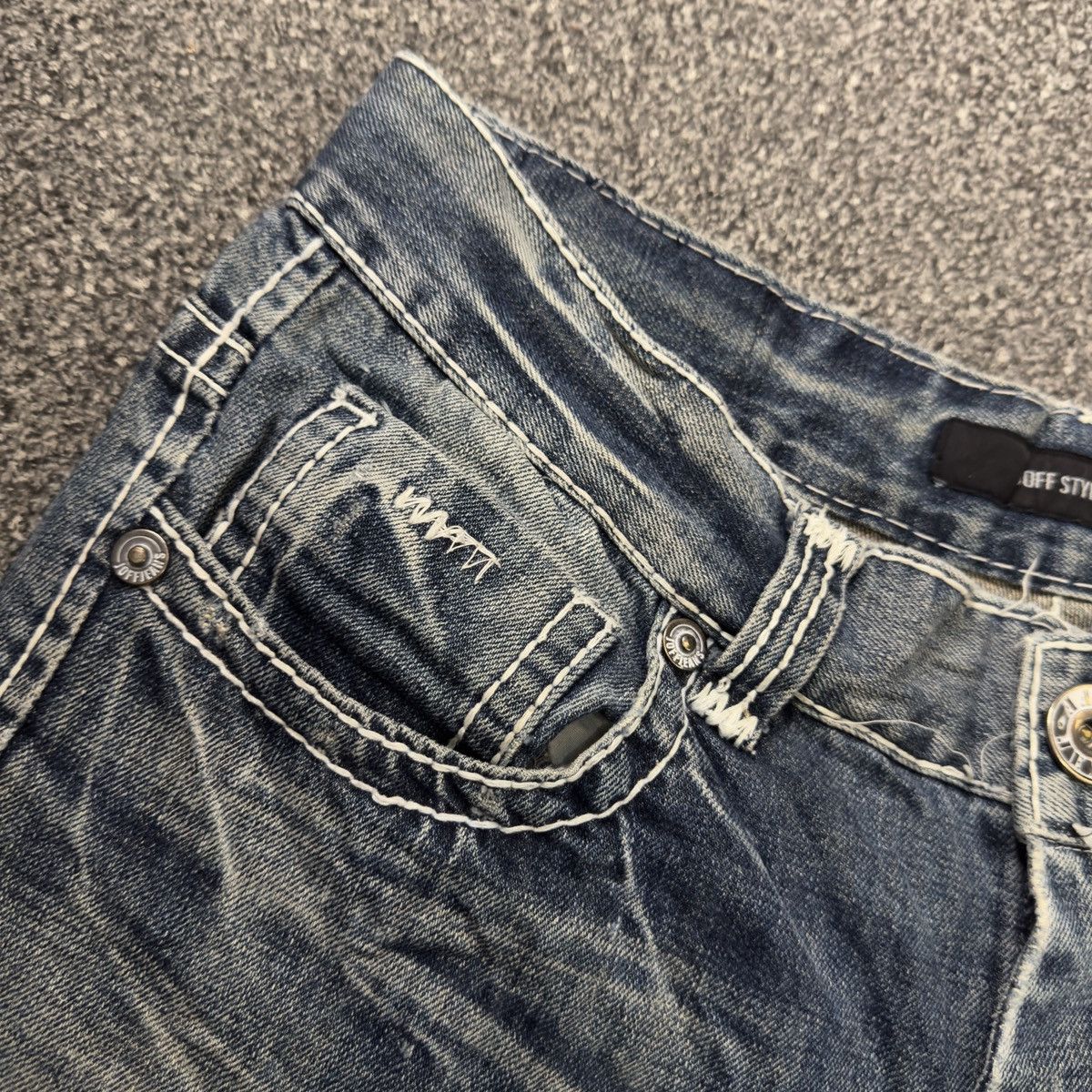 If Six Was Nine Y2K Distressed Boot Cut Joff Style Jeans Size US 35 - 14 Thumbnail