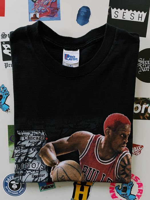 Vintage Vintage 90s NBA Pro Player Dennis Rodman T-shirt Black