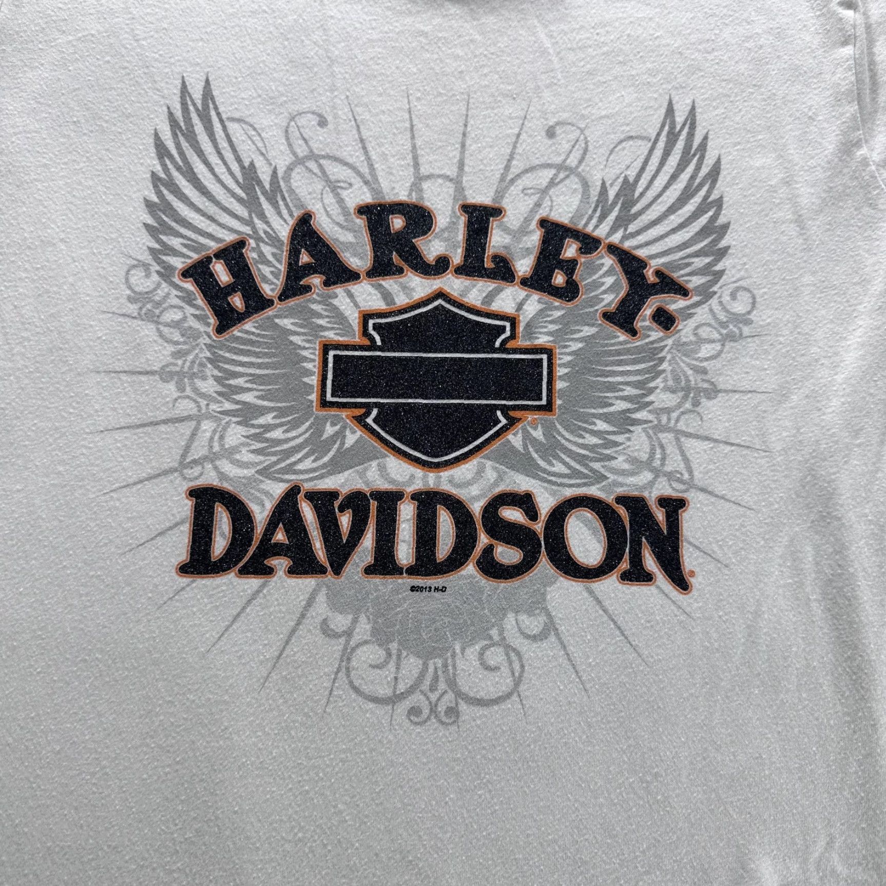 Harley Davidson Harley-Davidson Shirt Womens Large White Graphic Biker Made USA Hill City SD Size L / US 10 / IT 46 - 2 Thumbnail