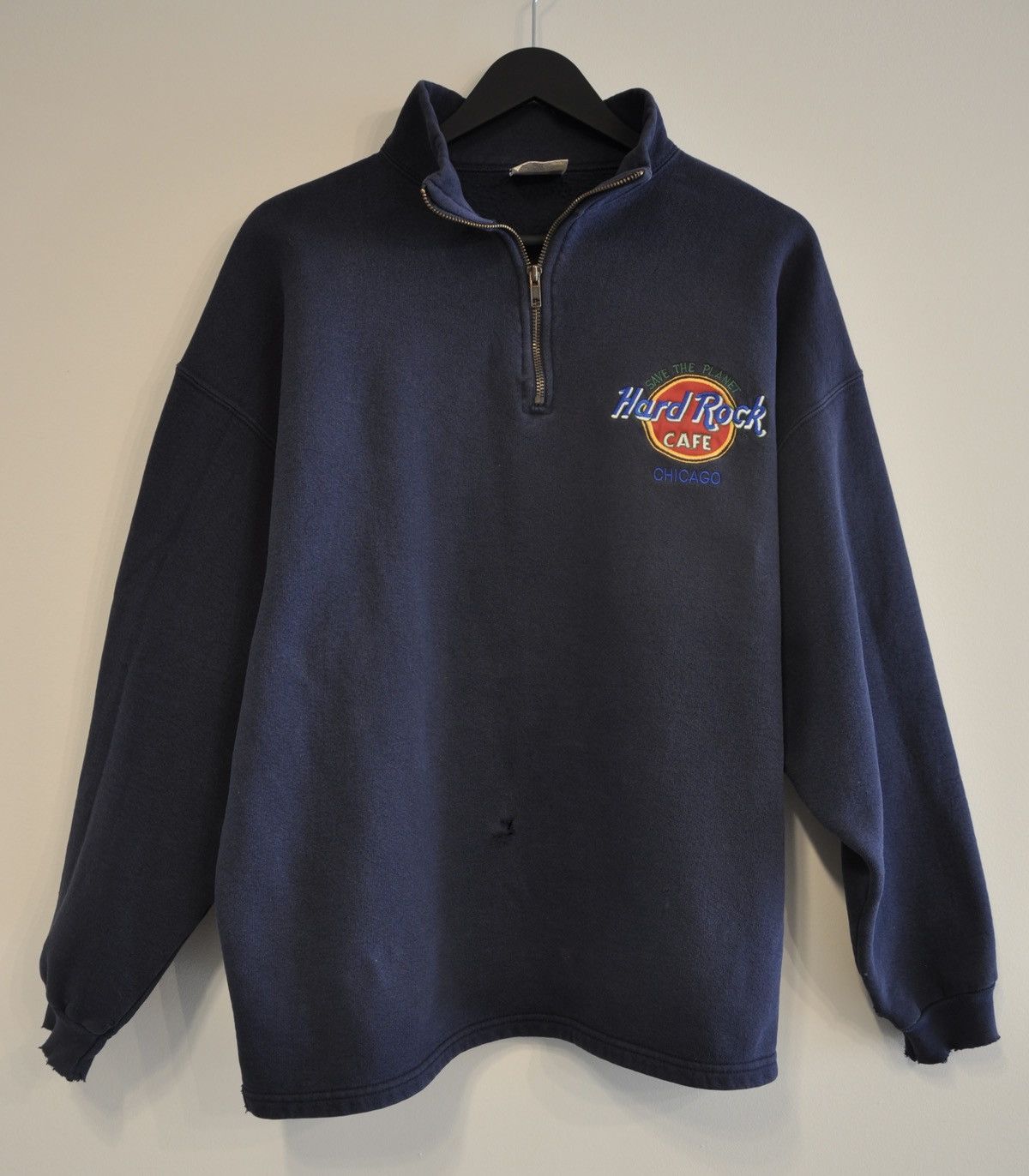 Hard Rock Cafe × Vintage Vintage Hard Rock Cafe Quarter Zip Size US L / EU 52-54 / 3 - 1 Thumbnail