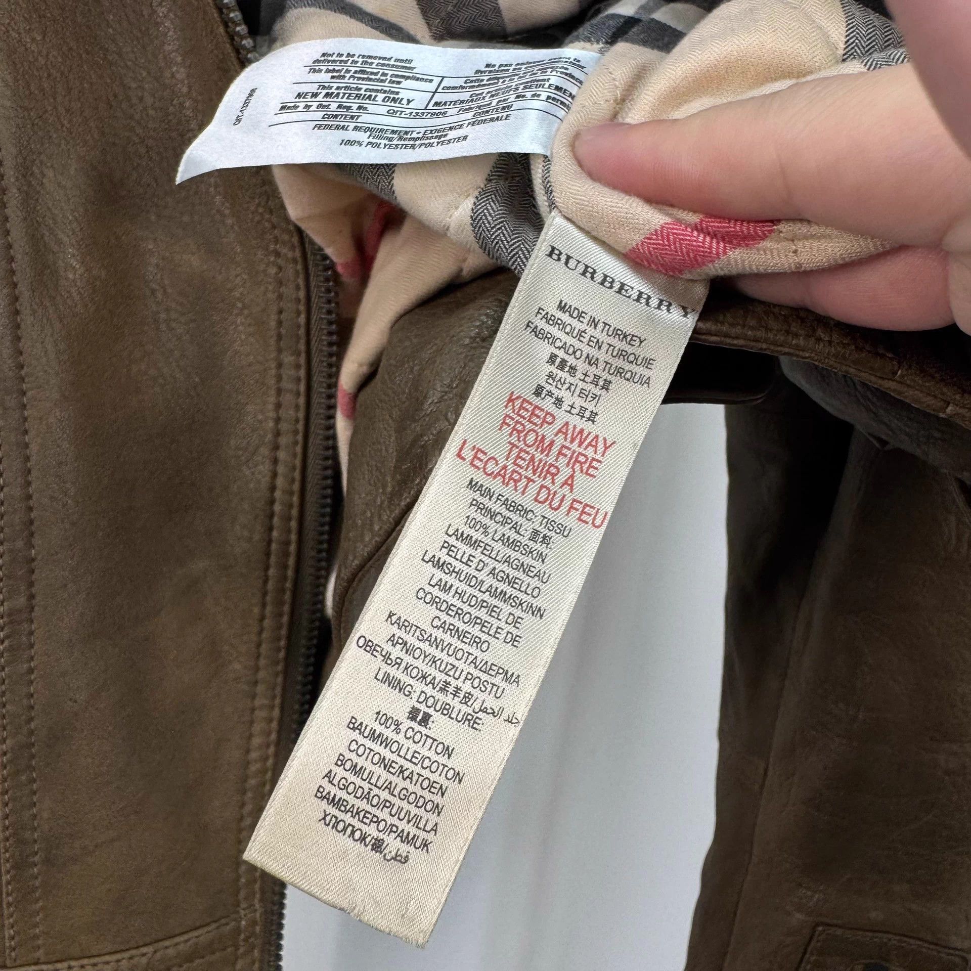 Burberry Burberry Quilted Sheepskin Jacket Check Lined UK8 95 New Size S / US 4 / IT 40 - 8 Thumbnail