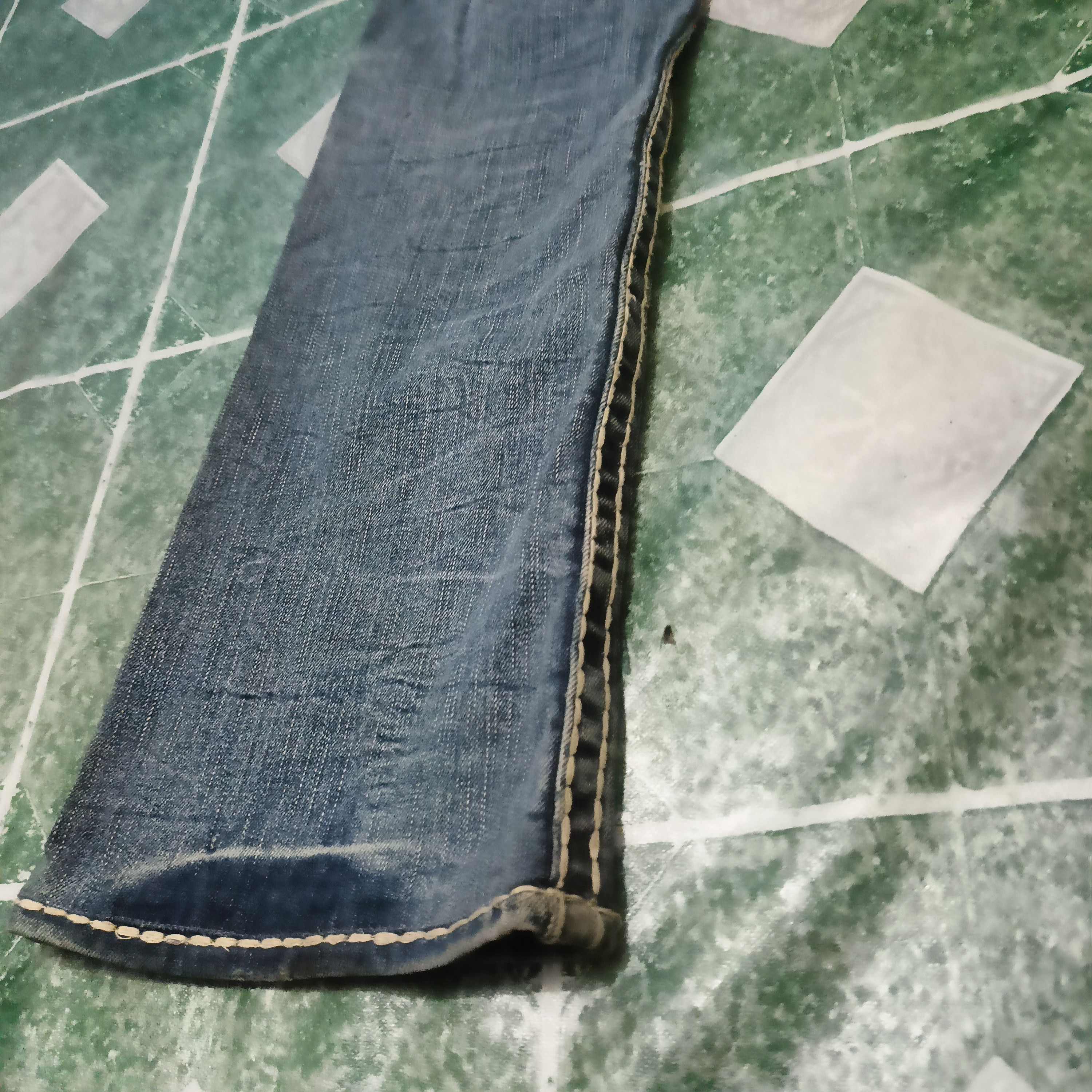 Who Decides War Japanese Shane jeans distressed white stitch Flared jeans Size US 30 / EU 46 - 22 Thumbnail