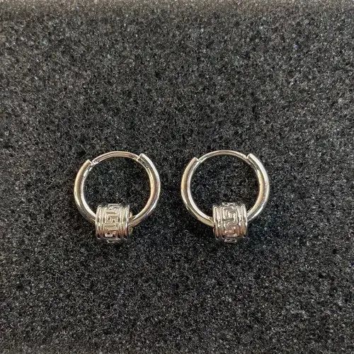 Jewelry × Vintage 925 Silver Plated Small Hoop Earrings for Men Women Size ONE SIZE - 1 Thumbnail