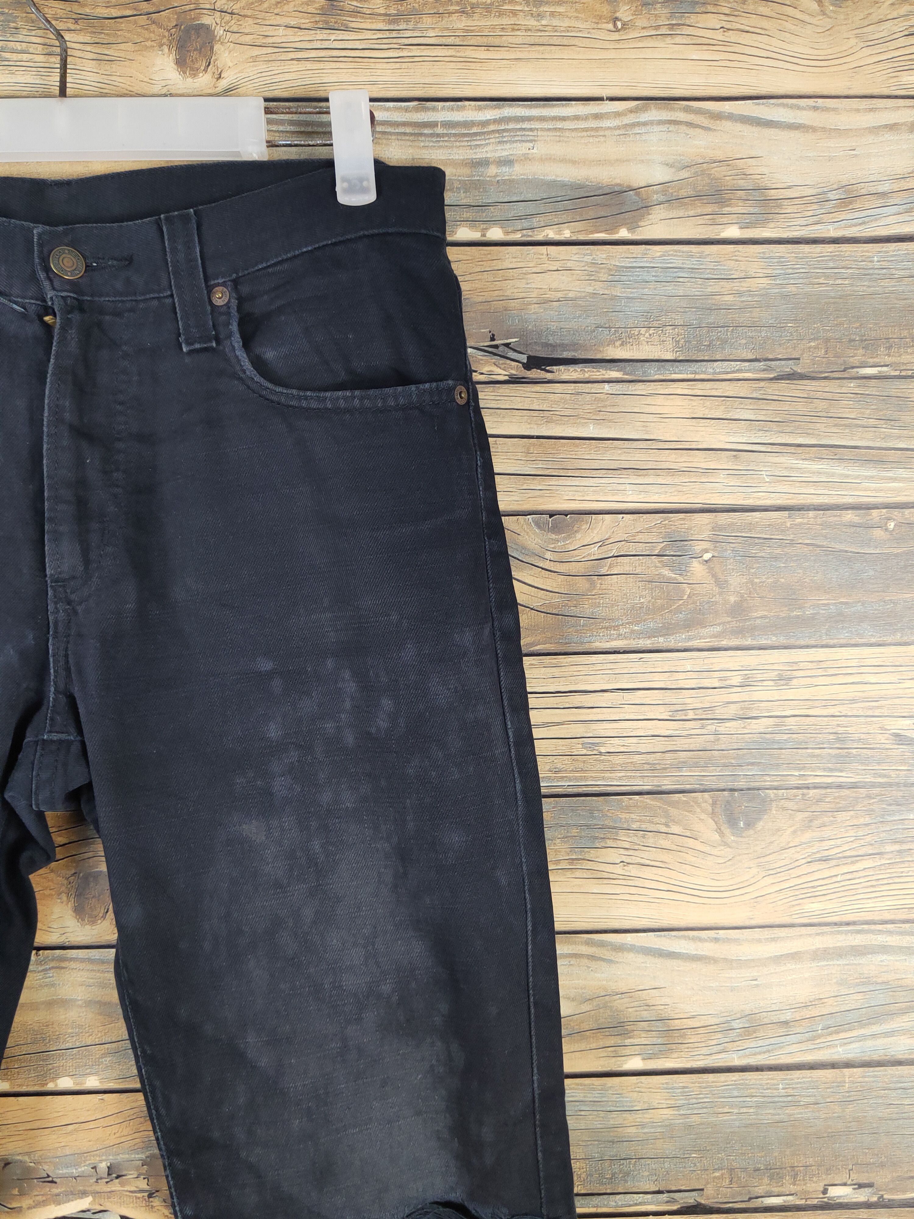 Edwin Edwin Black Distressed Ripped denim Jeans #W1714 Size US 30 / EU 46 - 5 Thumbnail
