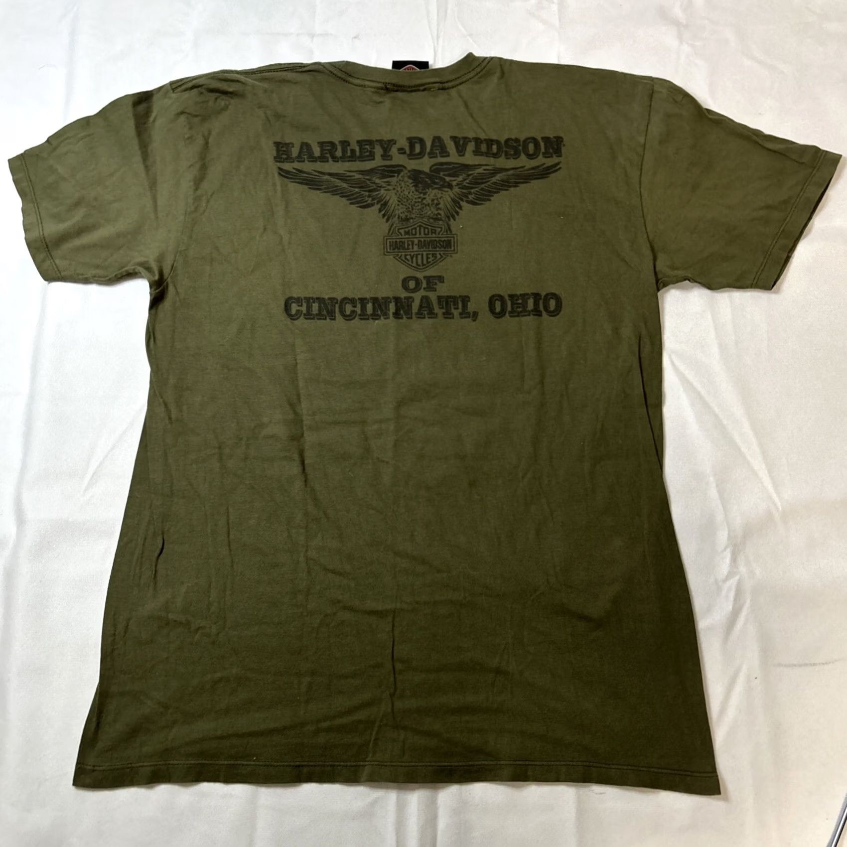 Harley Davidson VINTAGE Harley-Davidson North American Tour Cincinnati Ohio Size L Green T Shirt Size US L / EU 52-54 / 3 - 6 Thumbnail