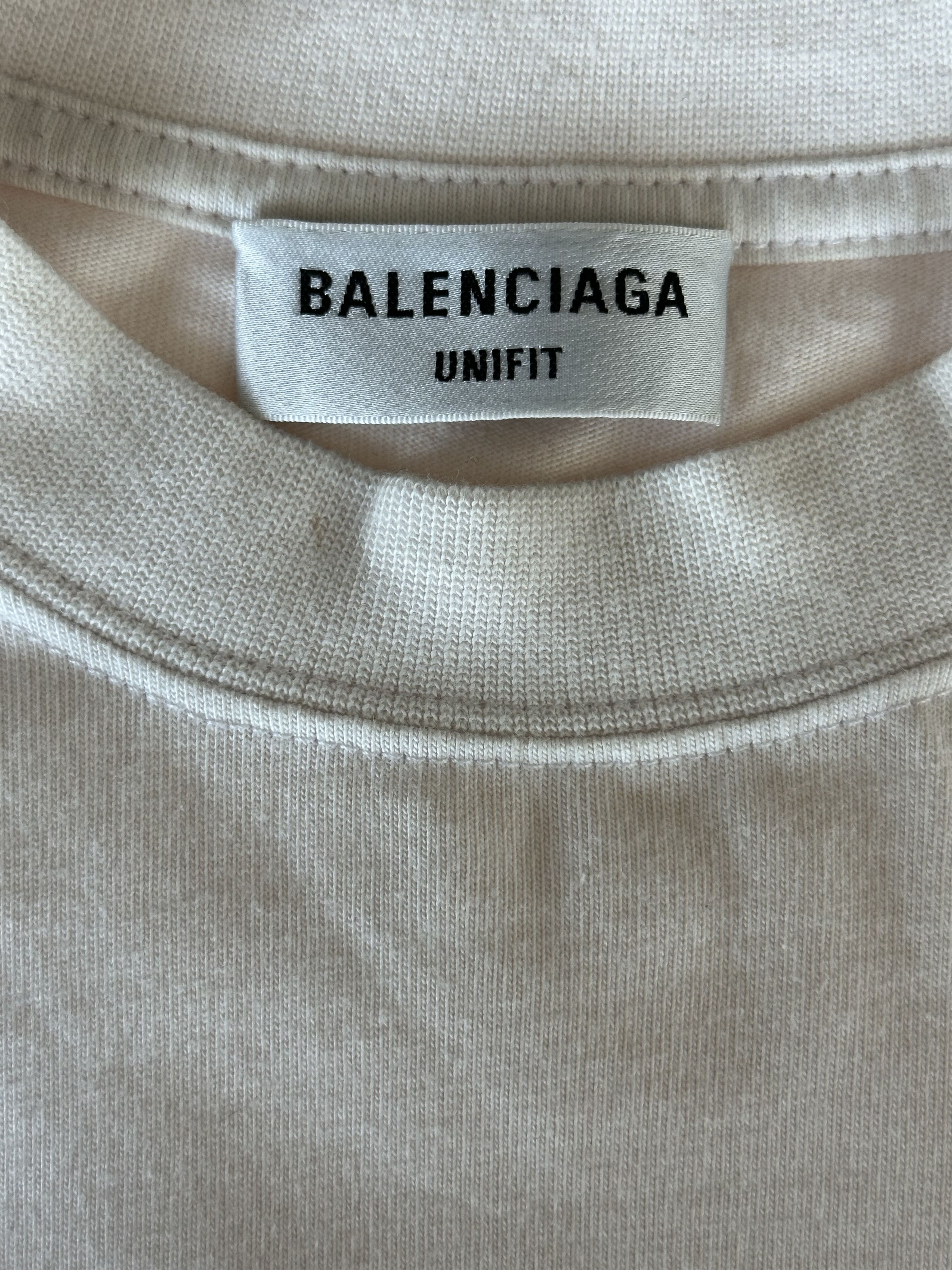 Balenciaga Balenciaga White & Black Strike Logo T-Shirt Size US XL / EU 56 / 4 - 3 Thumbnail