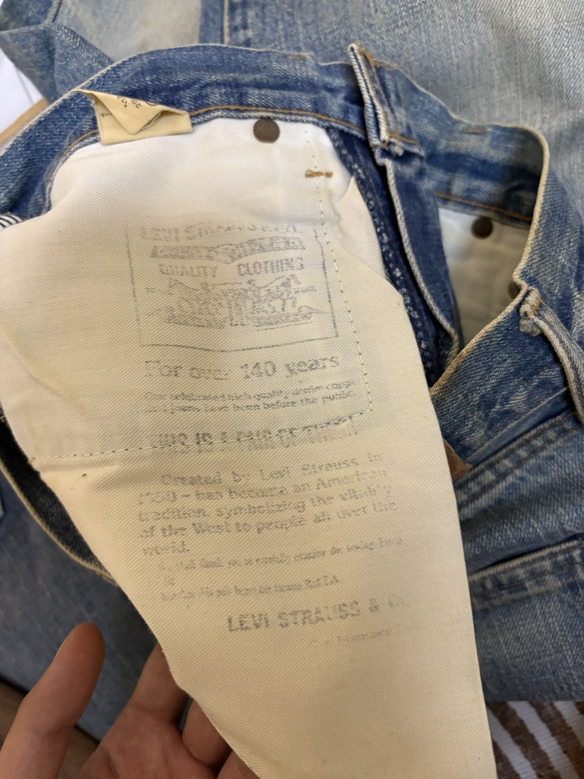 Levi's Vintage 90s Levis 502 XX J22 W27 L34 Selvedge Jeans Size US 27 - 15 Thumbnail
