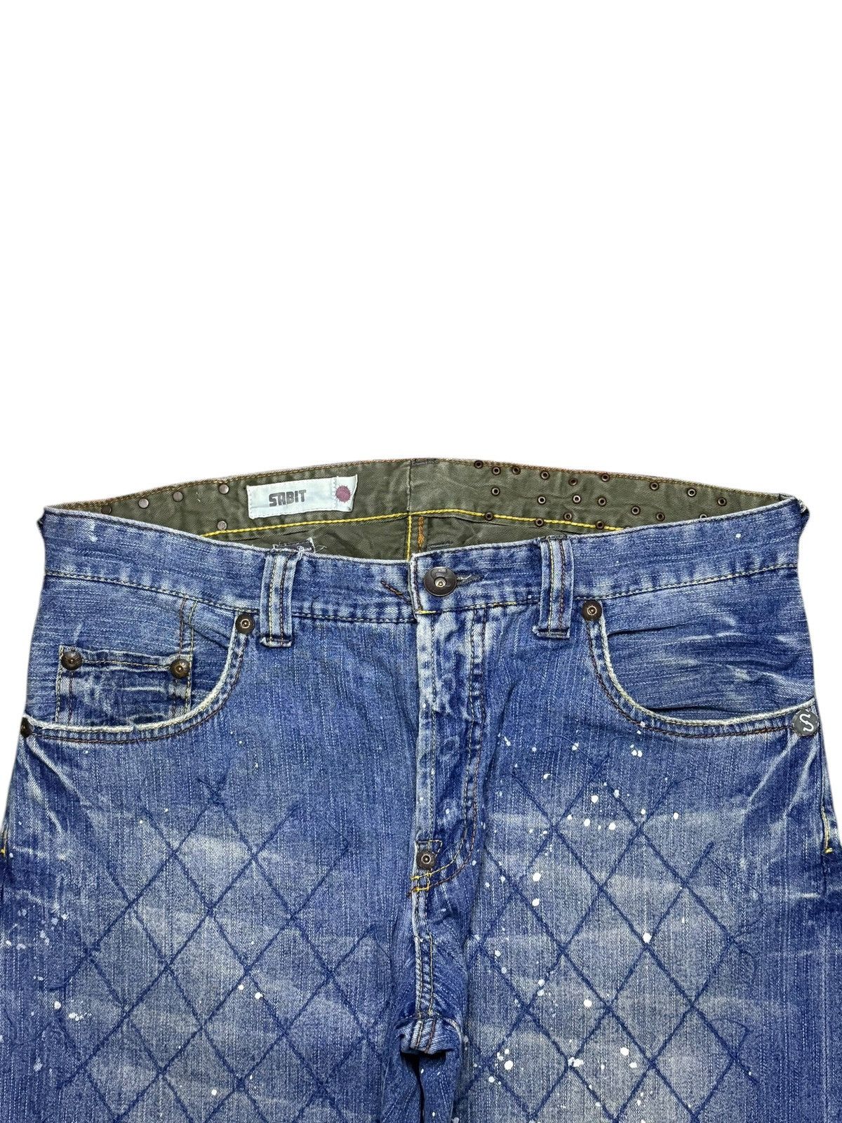 Japanese Brand Vintage Japanese Brand Bleach Paint Embroidery Baggy Jeans Size US 36 / EU 52 - 4 Thumbnail