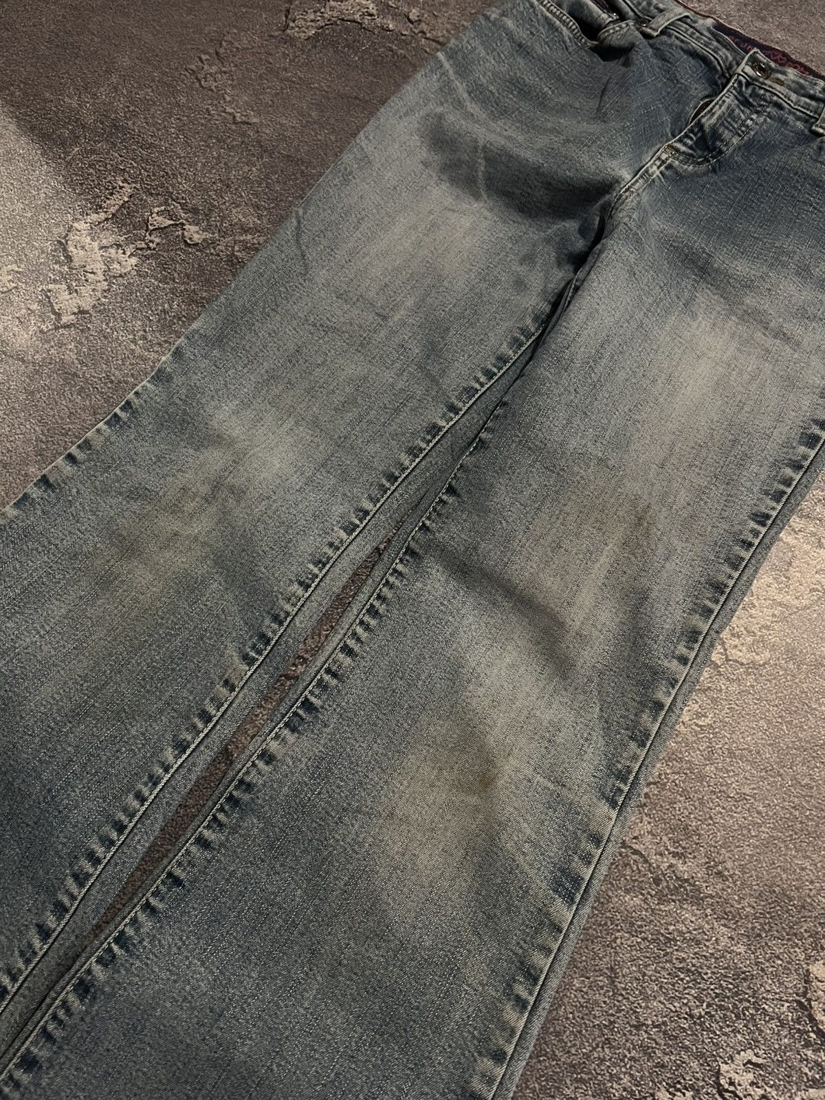 Vintage RARE Swag Light Flared Jeans / Archive Number Nine Style 90s Size US 28 / EU 44 - 4 Thumbnail