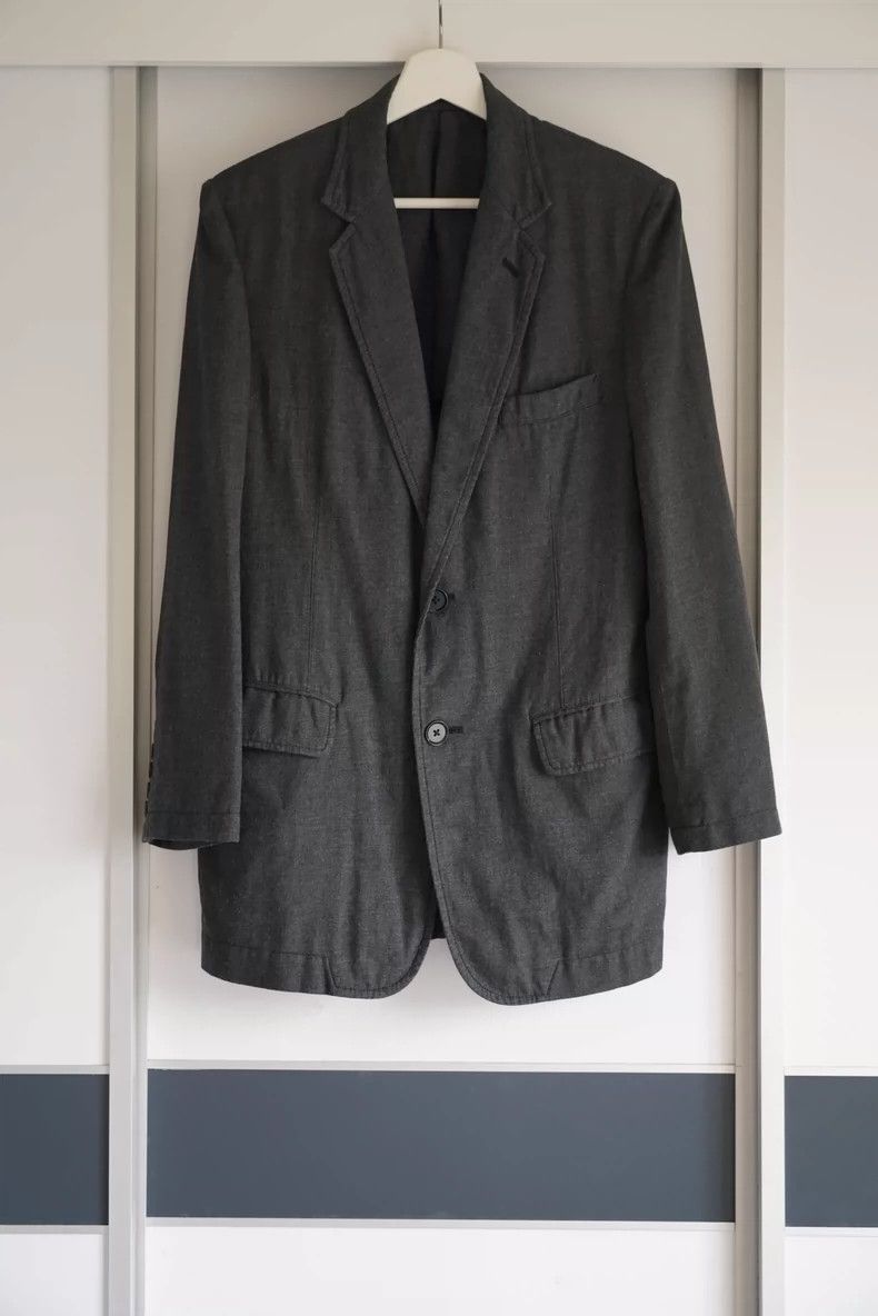 Yohji Yamamoto Yohji Yamamoto size 1 12aw asymmetric back grey suit 2501-N Size 38R - 1 Thumbnail