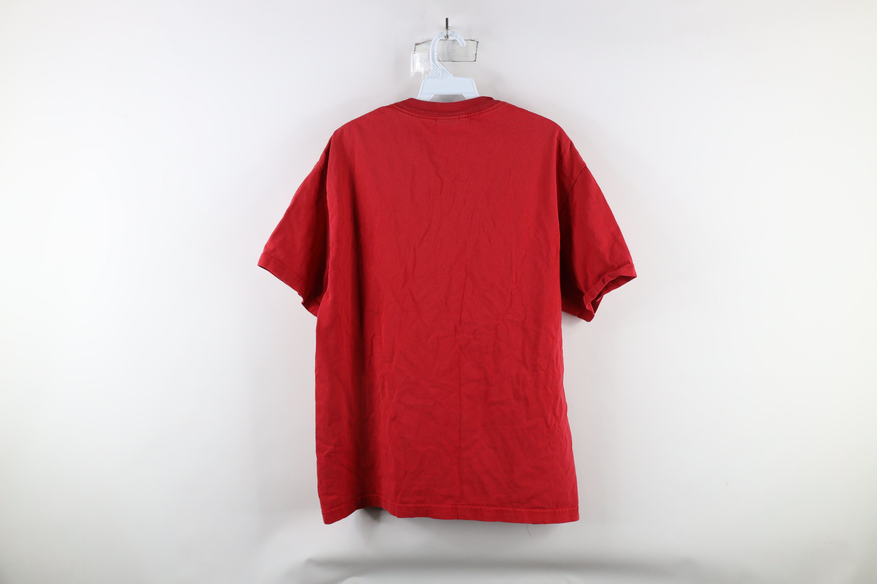 Vintage Vintage 90s Streetwear Spell Out Homer Alaska T-Shirt Red Size US L / EU 52-54 / 3 - 10 Thumbnail