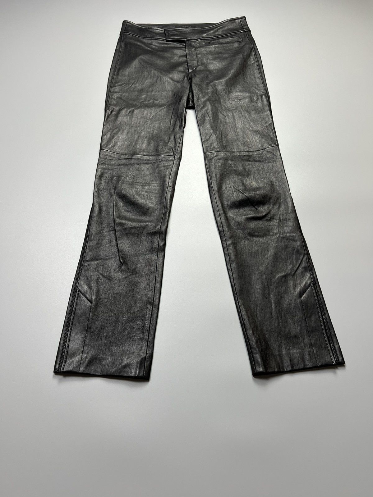 Designer × Isabel Marant Isabel Marant - Slit Ankle Leather - Pants Size 25" / US 0 / IT 36 - 2 Thumbnail
