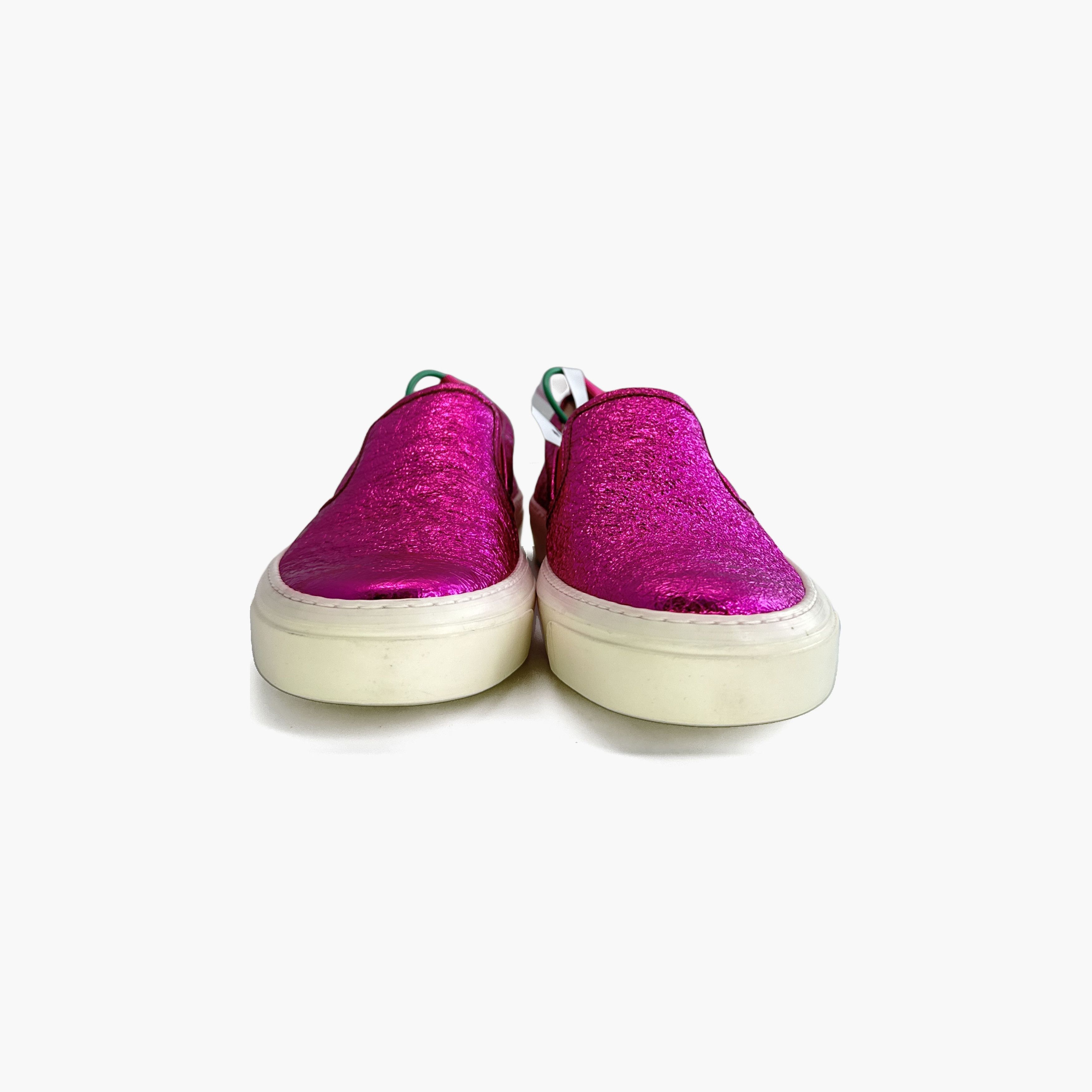 Gucci Gucci Leather Fashion SlipOn Sneakers Plum-2506 Size US 6.5 / EU 39-40 - 6 Thumbnail