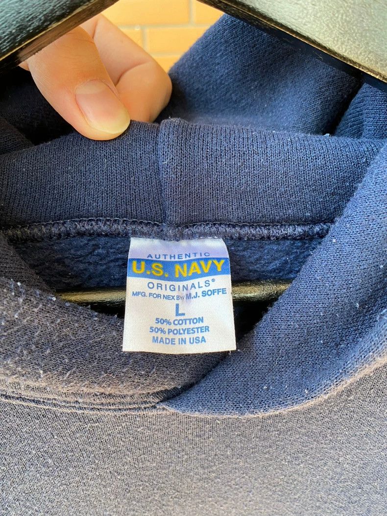 Vintage NAVY hoodie 90s 2505-Nextarrow Size US L / EU 52-54 / 3 - 3 Thumbnail