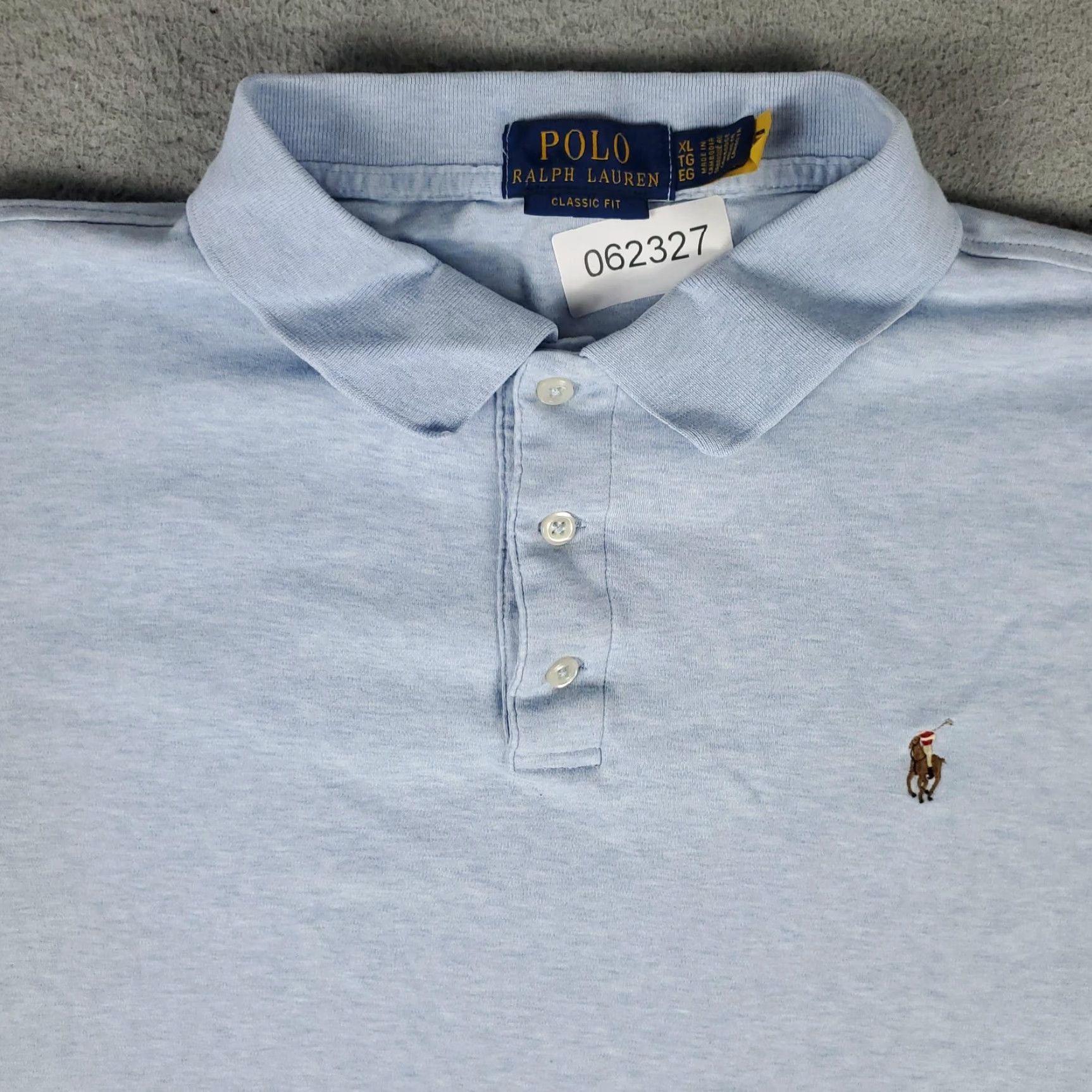 Polo Ralph Lauren VINTAGE Polo Ralph Lauren Shirt Mens XL Long Sleeve Polo Classic Fit Cotton Blue 90s Polo Player Logo Men Size US XL / EU 56 / 4 - 2 Thumbnail