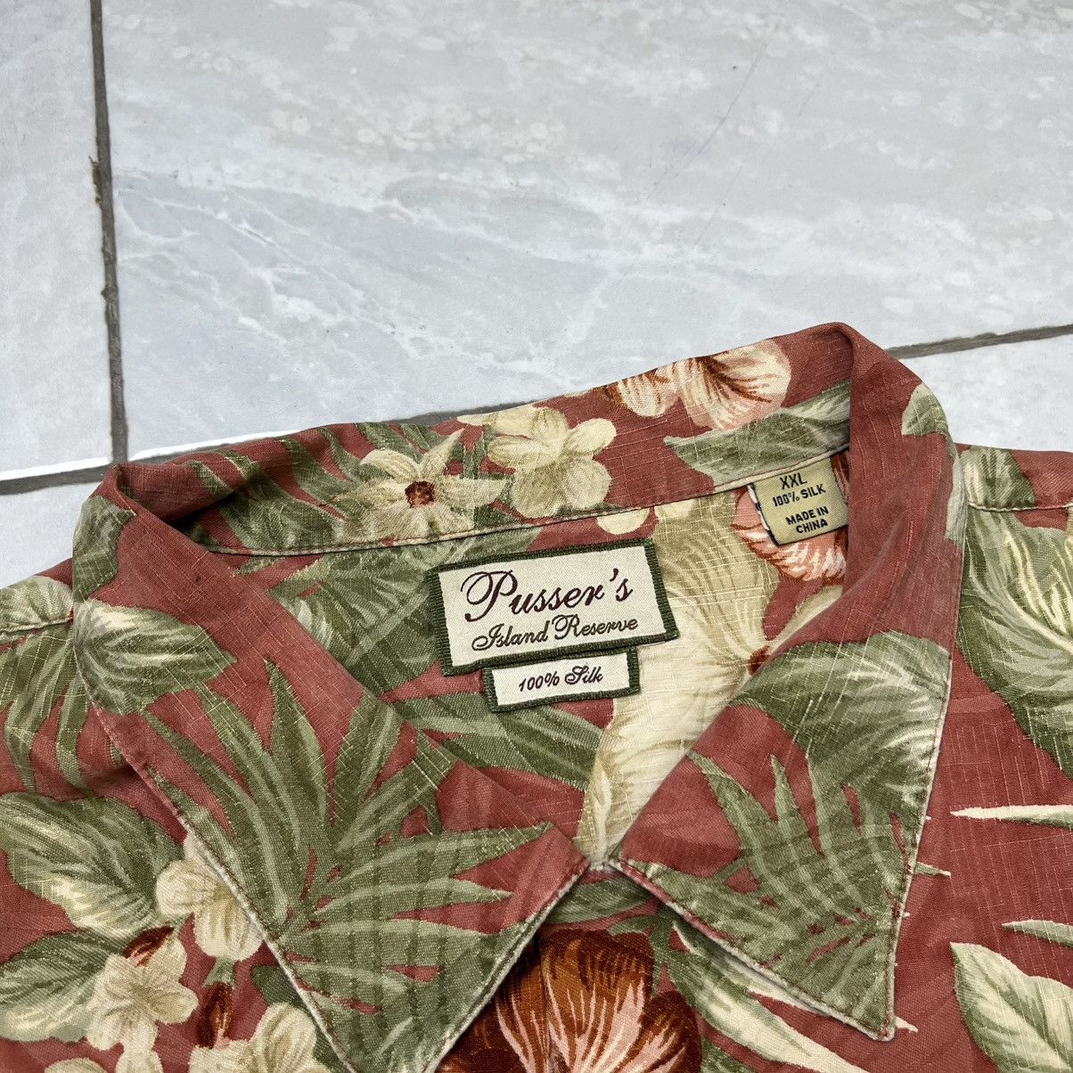 Japanese Brand Pusers Hawaiian silk shirt pattern Size US XXL / EU 58 / 5 - 6 Thumbnail