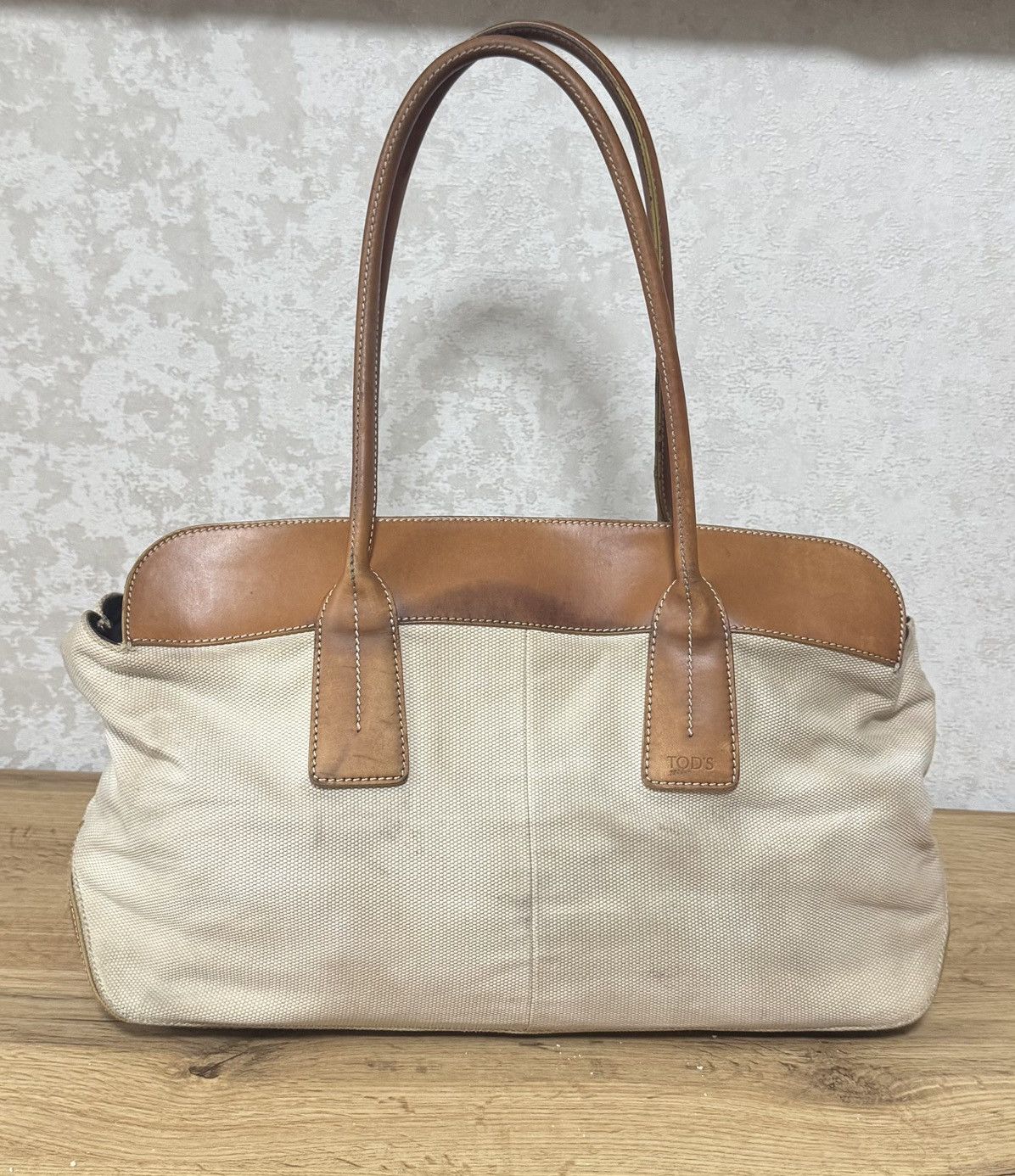 Tod's Tods Canvas Leather Tote Bag Size ONE SIZE - 1 Thumbnail