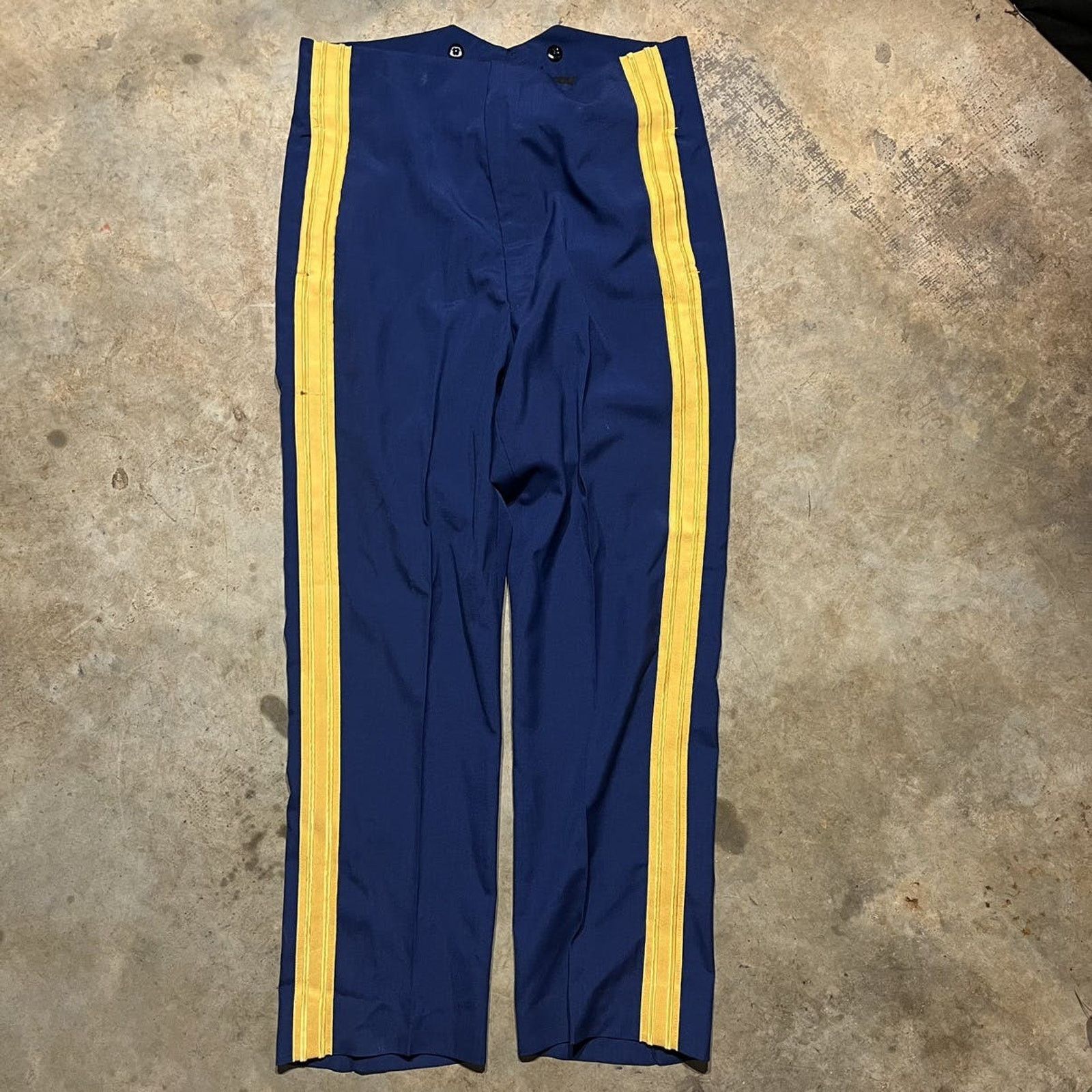Vintage Vintage 60s Military Blue/Yellow Talon Dress Pants 33x29 | Grailed