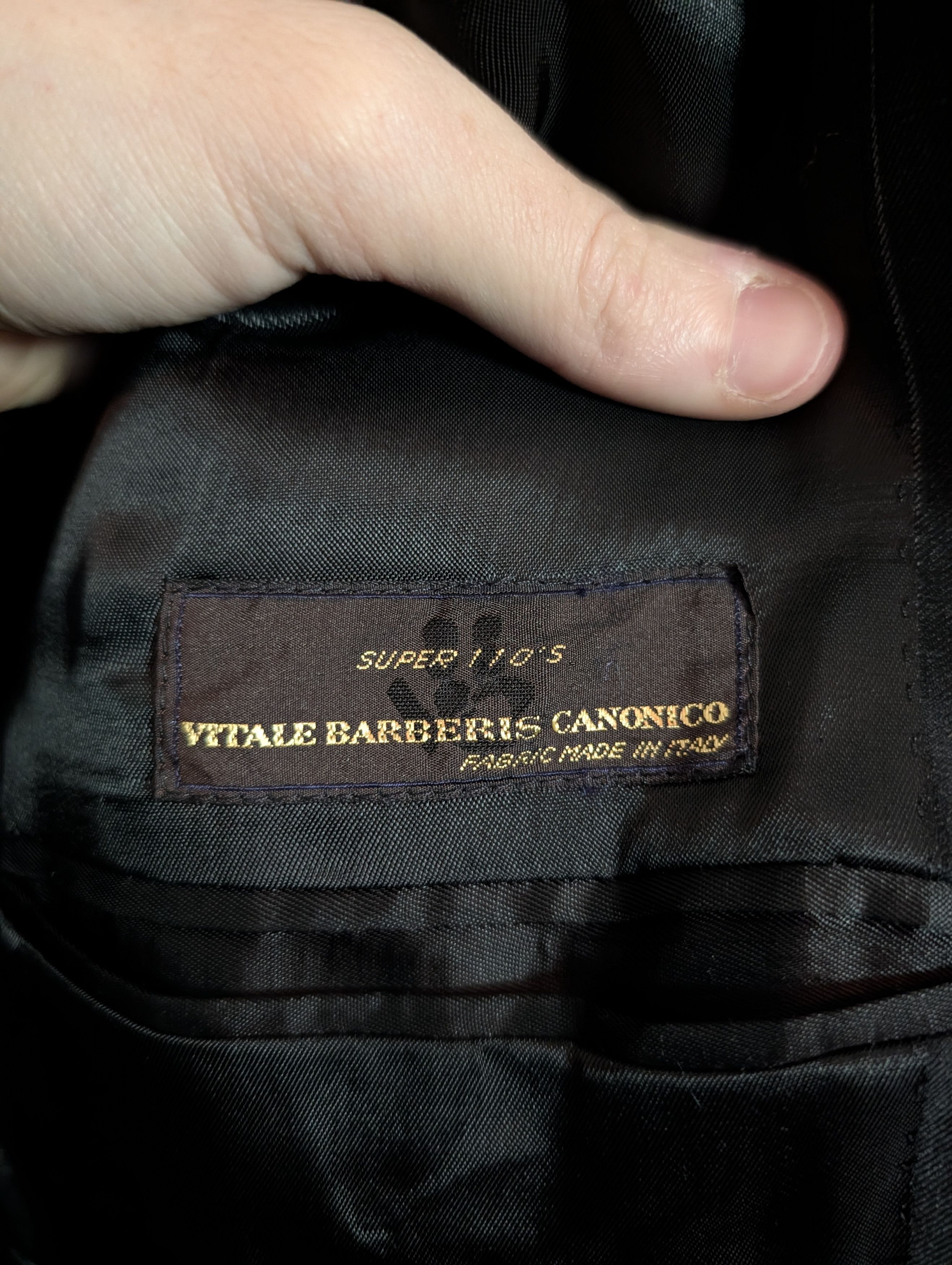 Zanieri Vitale Barberis Super 110s flannel wool striped jacket Size 44R - 9 Thumbnail