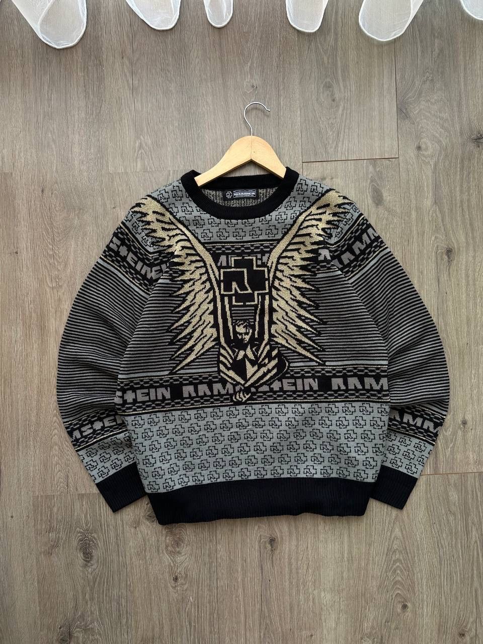 Band Tees × Vintage Vintage Rammstein Rock Band Gray Sweater Center Logo Size US L / EU 52-54 / 3 - 19 Thumbnail