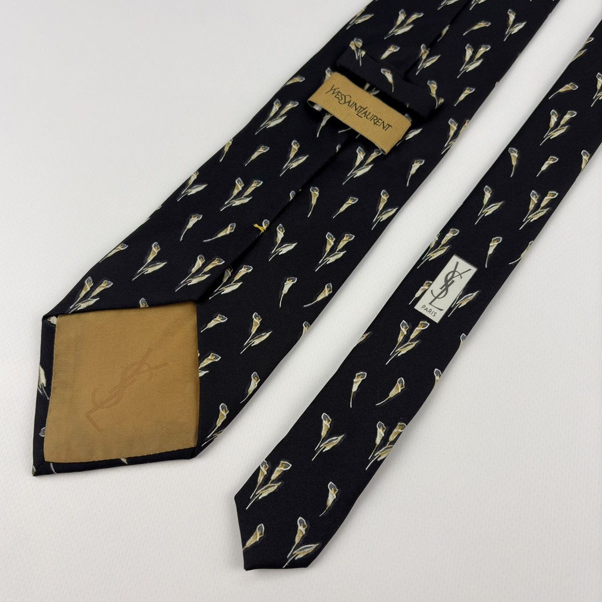 Yves Saint Laurent Yves Saint Laurent YSL Paris Silk Tie Size ONE SIZE - 5 Thumbnail