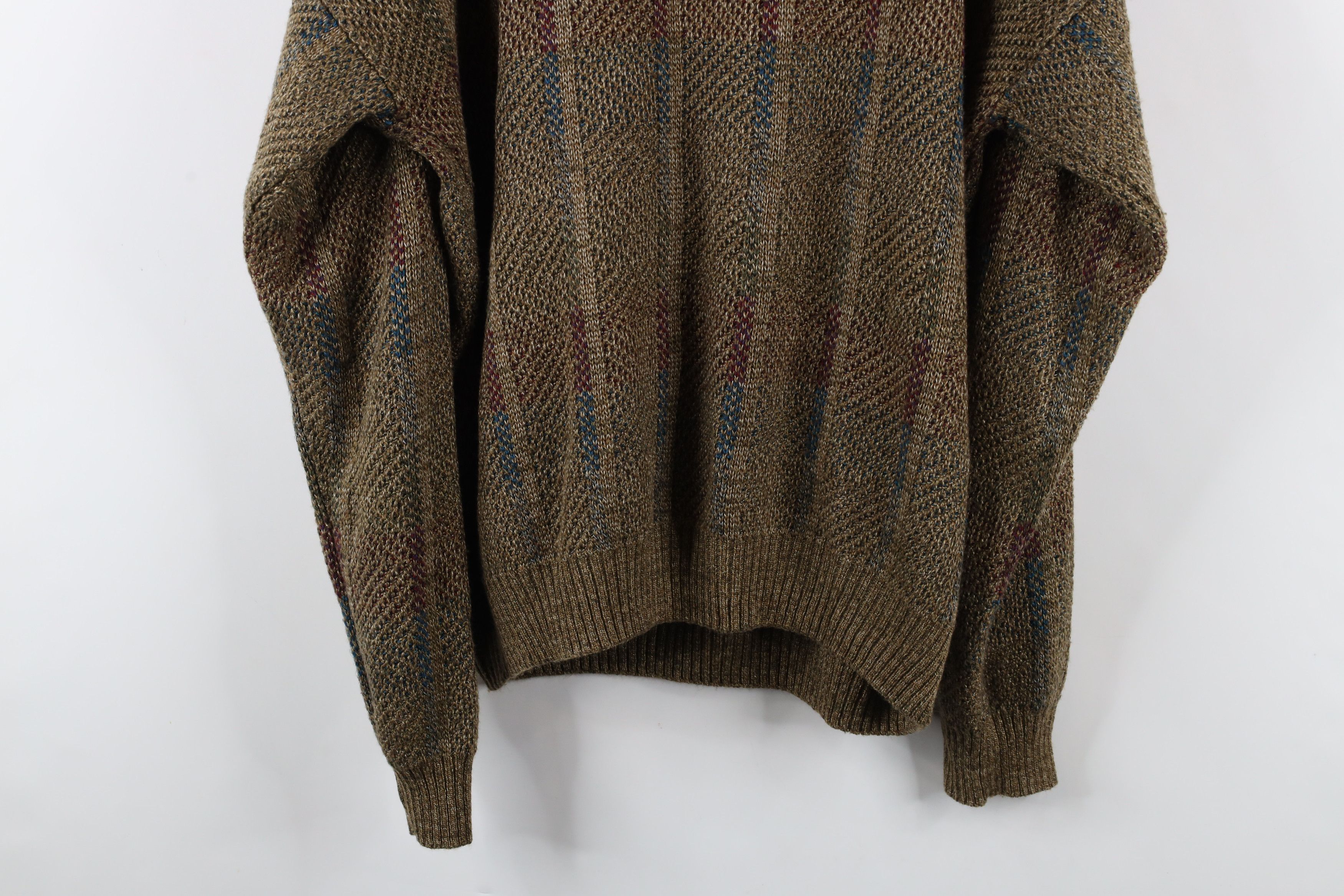 Vintage Vintage 90s Streetwear Earth Tone Knit Dad Grandpa Sweater Size US XL / EU 56 / 4 - 7 Thumbnail