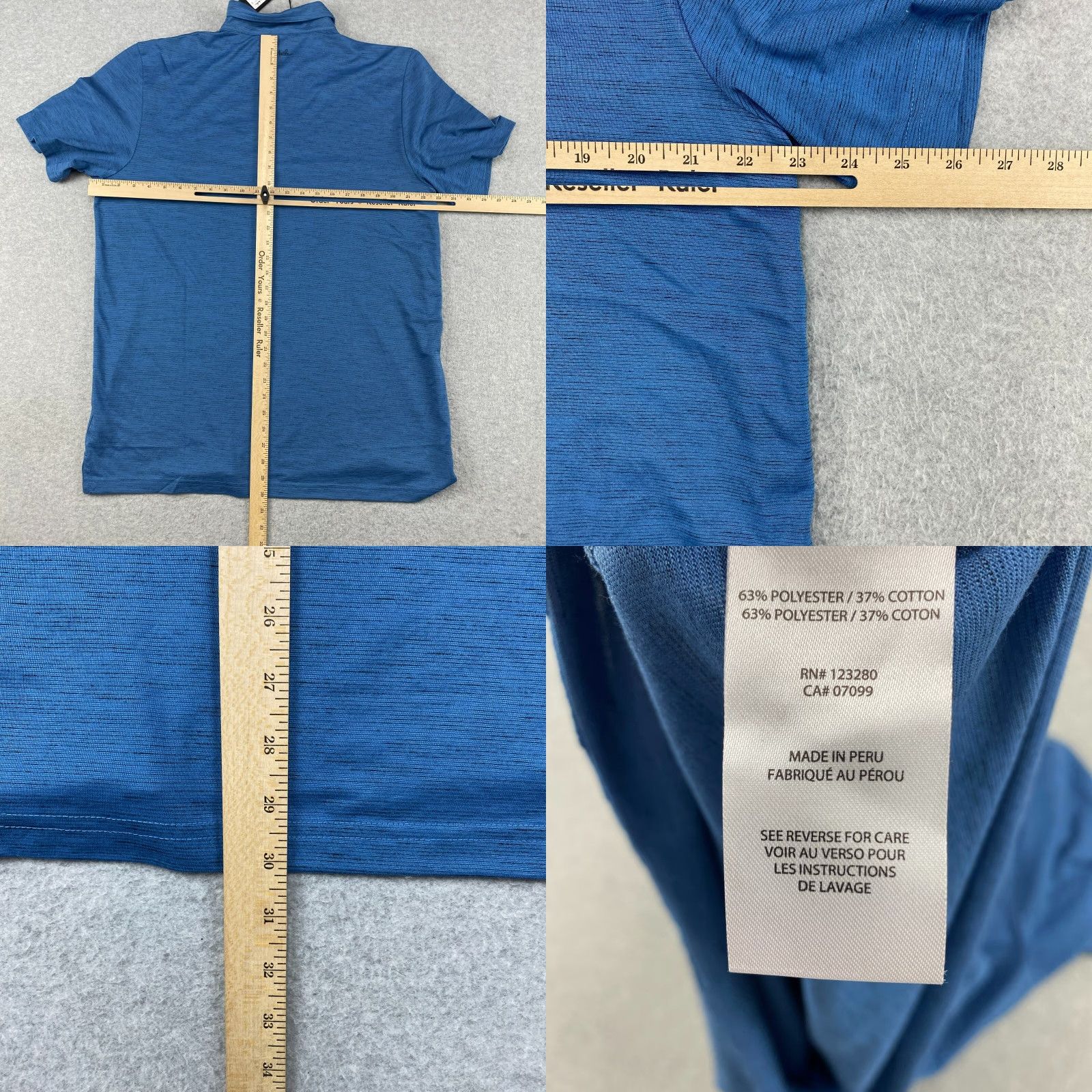TravisMathew Travis Mathew Auckland Slub Polo Shirt Mens XL Blue Golf Performance NWT Size US XL / EU 56 / 4 - 9 Thumbnail