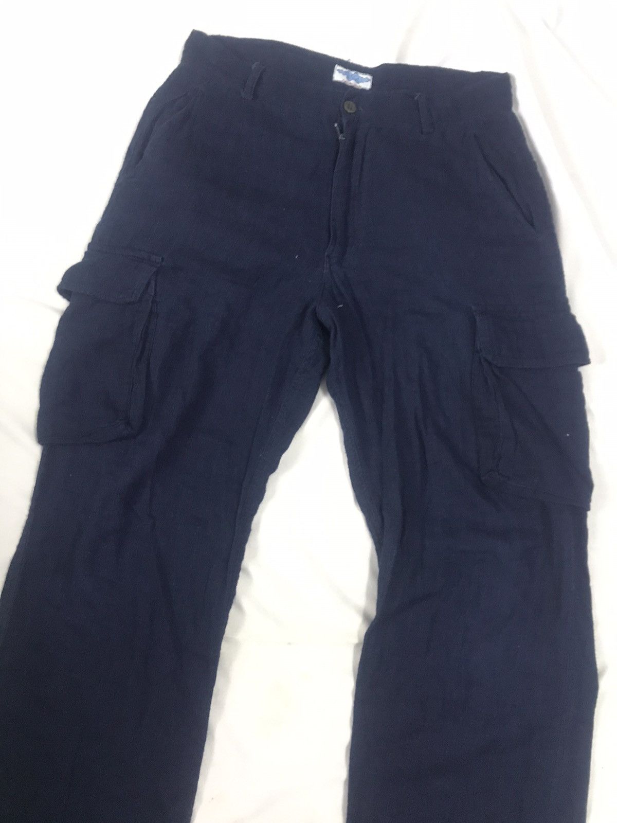 Indigo × Japanese Brand GAIJIN MADE - INDIGO DYED SOFT COTTON CARGO PANTS Size US 29 - 2 Thumbnail