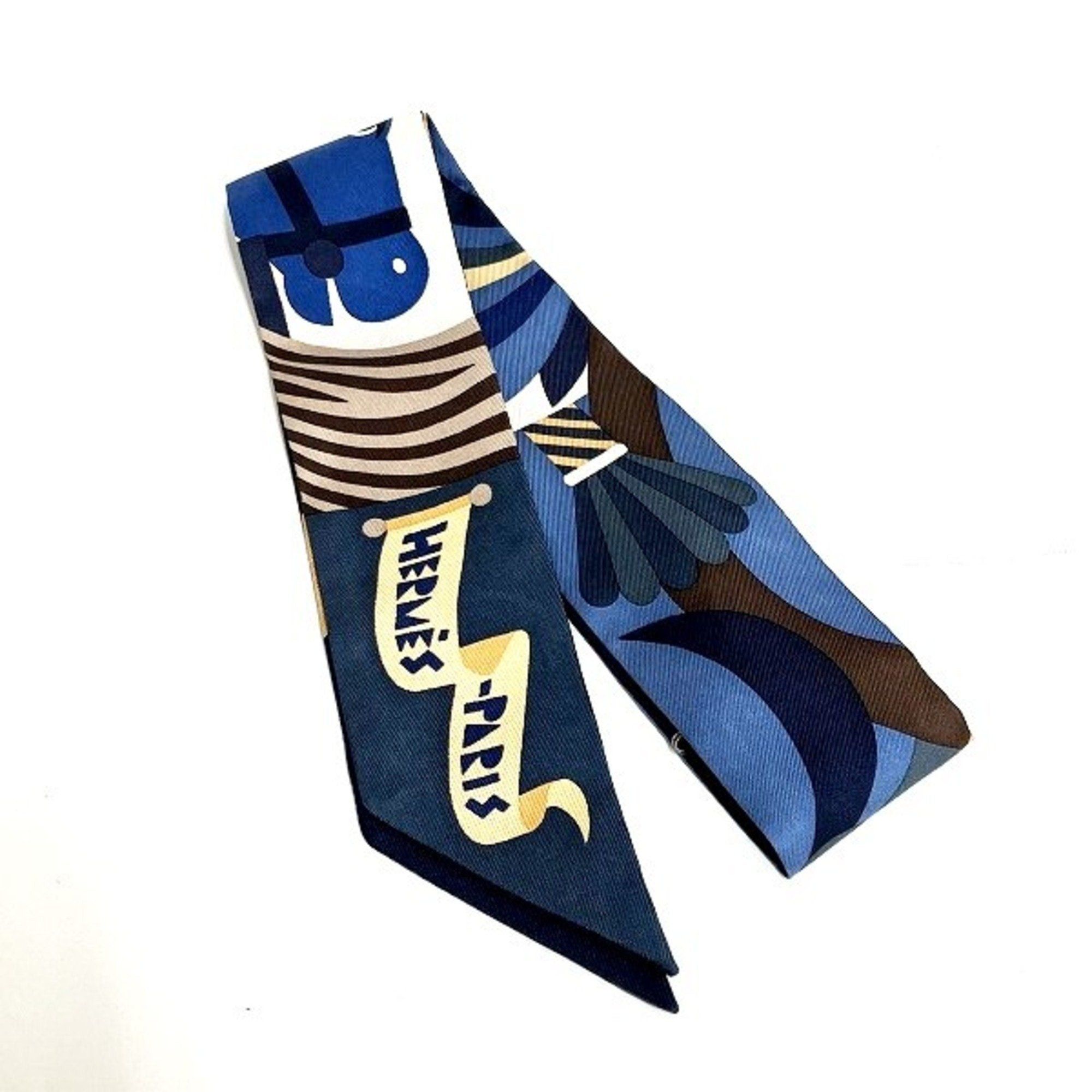 image of Hermes Twilly Parade En Fanfare Brand Accessories Mufflers/scarves Women's in Black
