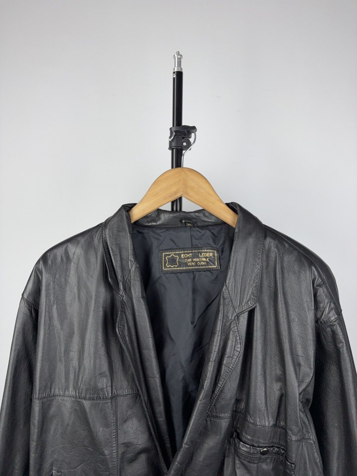 Vintage Vintage Leather Jacket Genuine Leahter bomber Moto Oldmoney Size US L / EU 52-54 / 3 - 2 Thumbnail