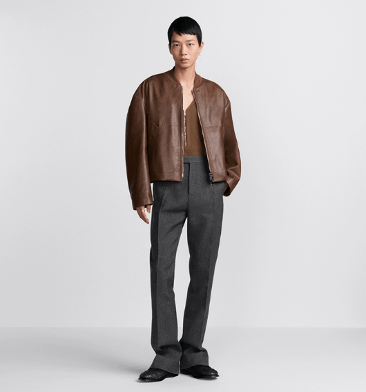 Dior o1w1db10525 443L40 Couture Bomber Jacket in Brown Size US M / EU 48-50 / 2 - 5 Thumbnail