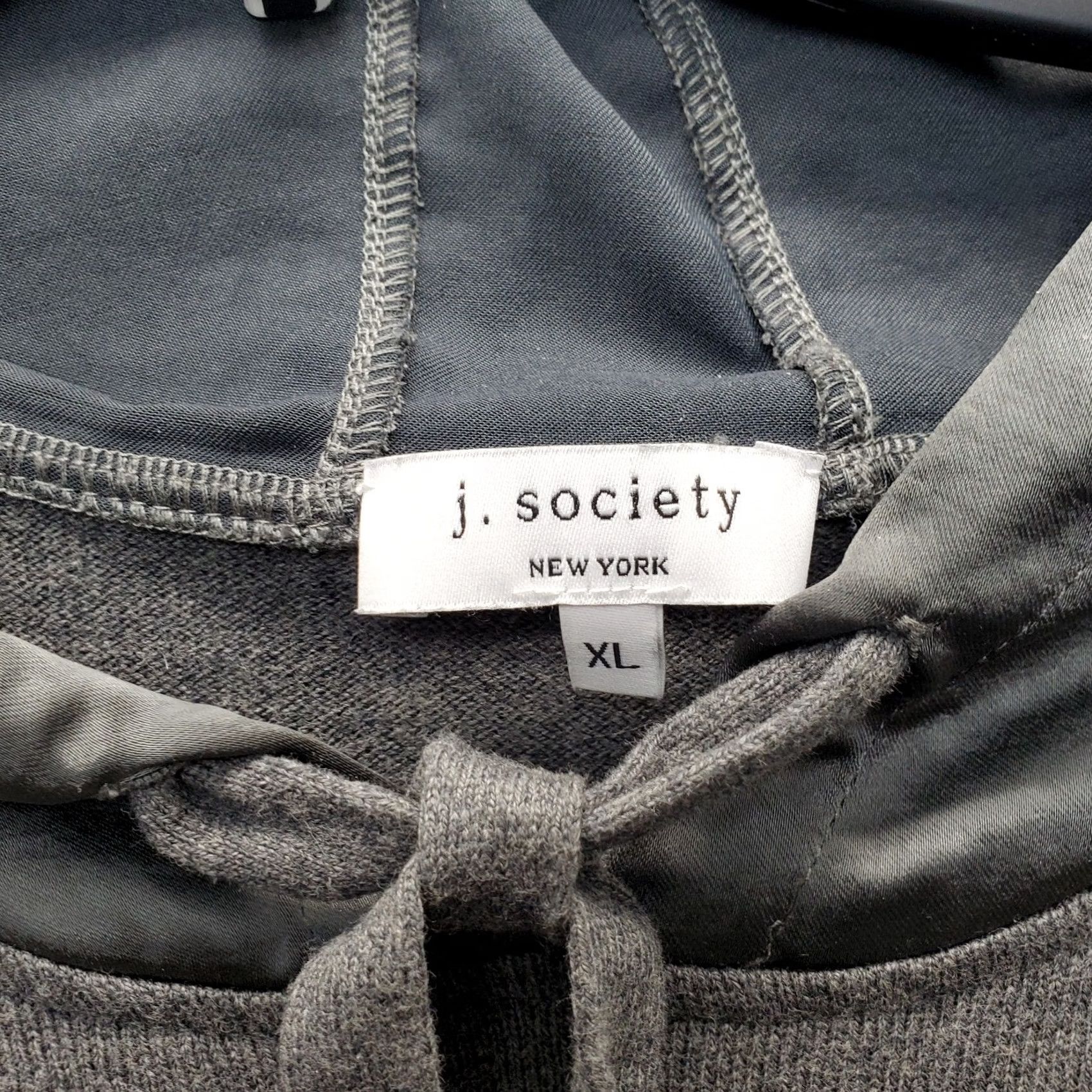 KangaROOS J Society Hoodie Womens XL Gray Long Sleeve Kangaroo Pocket Drawstring Size XL / US 12-14 / IT 48-50 - 7 Thumbnail
