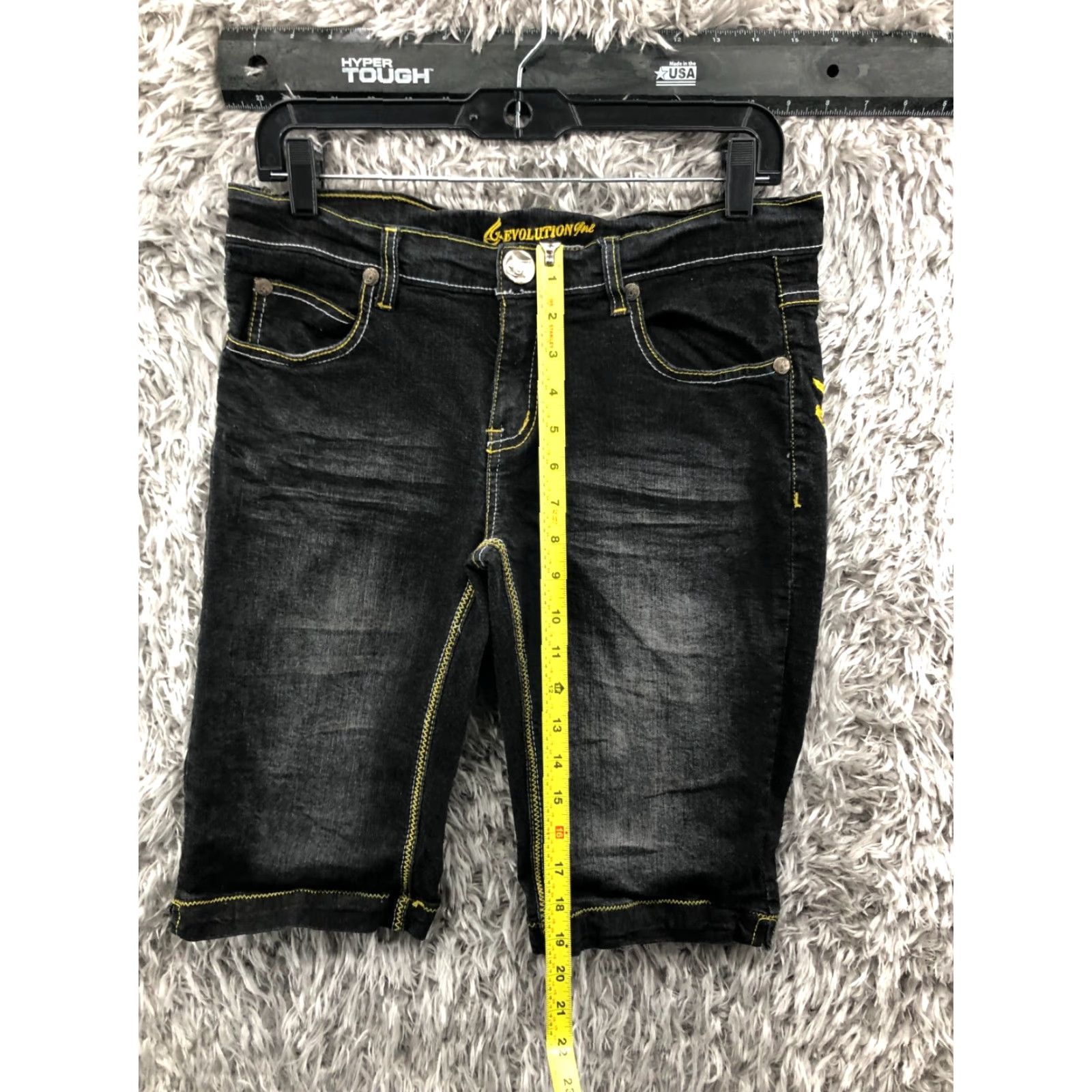 Vintage Evolution Bermuda Shorts Juniors Size 9 Mid Rise Dark Wash Blue Denim Jeans Female Women Vintage: No (style Bermuda) Size 30" / US 8 / IT 44 - 3 Thumbnail