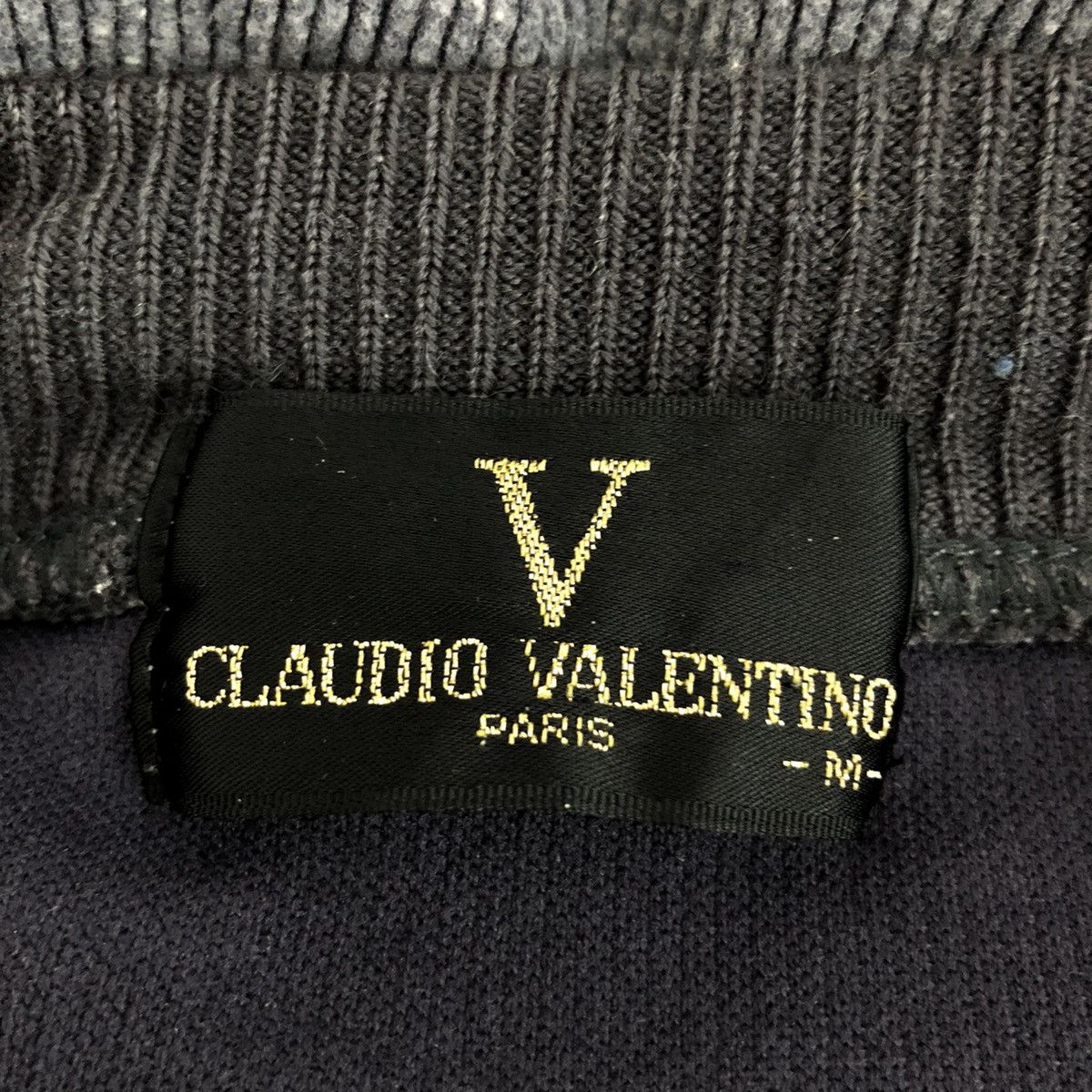 Vintage Vintage CLAUDIO VALENTINO Paris Sweatshirt Big Logo Size US M / EU 48-50 / 2 - 4 Thumbnail