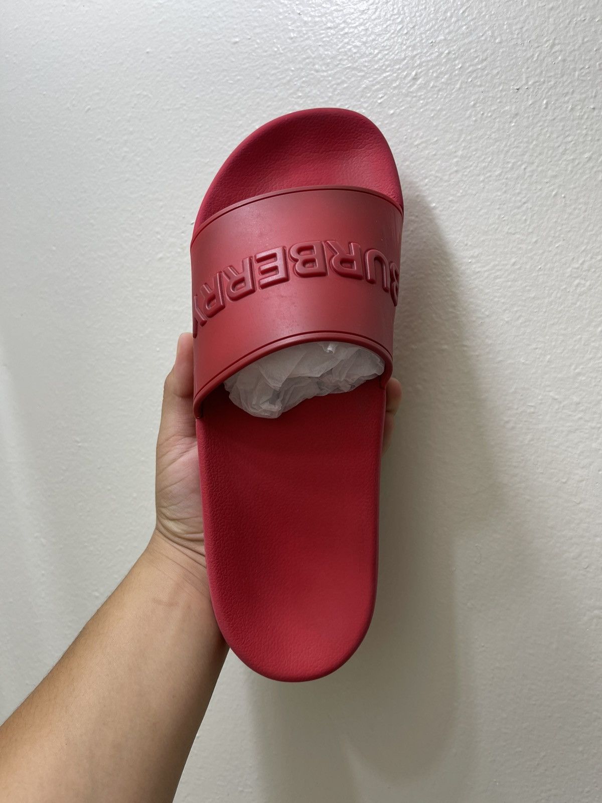 Burberry Burberry Men Slides “Bright Red” Size 9 In Men/ 42 EU Size US 9 / EU 42 - 13 Thumbnail
