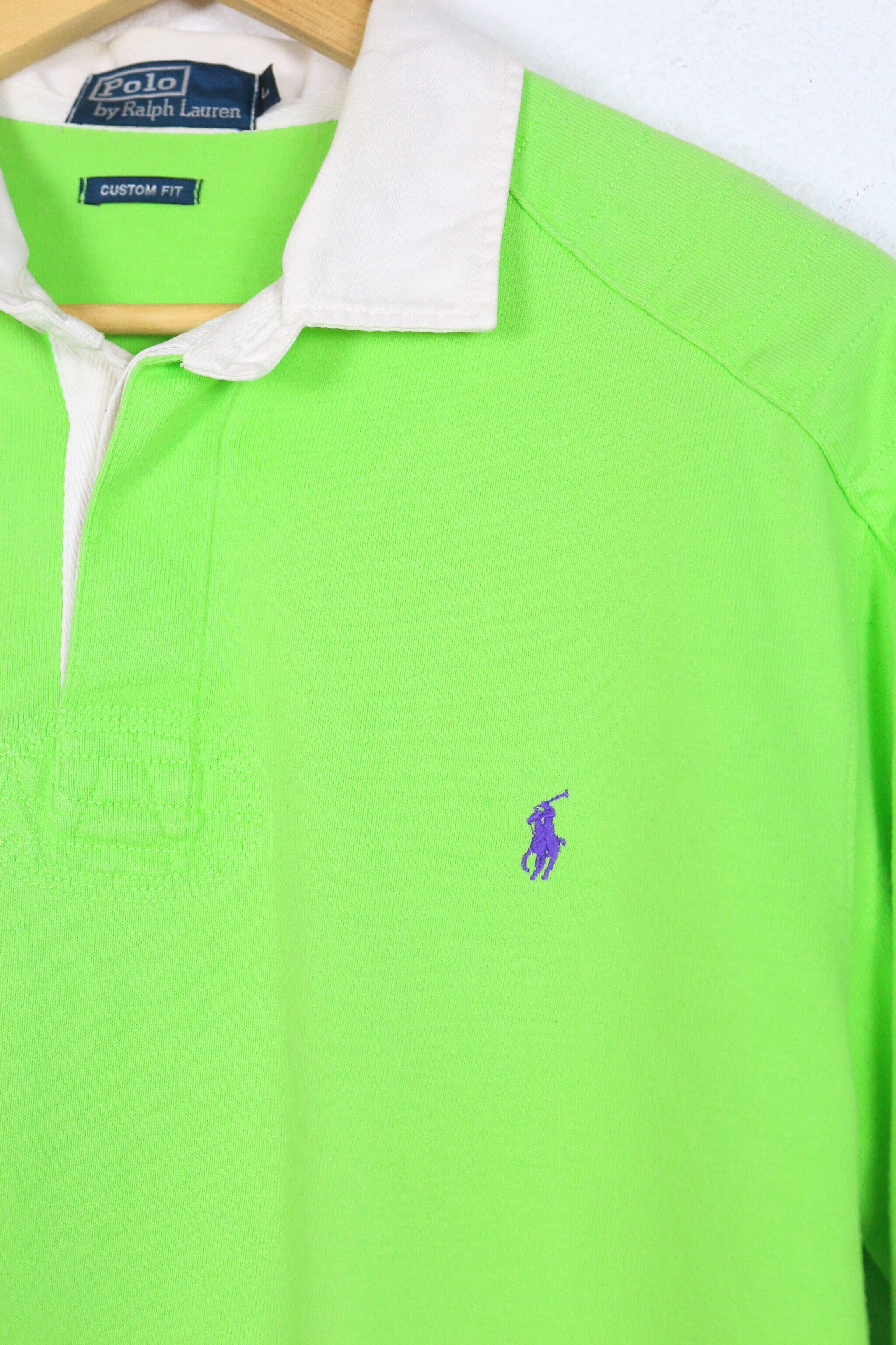 Rugby Ralph Lauren Vintage Polo Ralph Lauren Logo Rugby Polo Shirt Green Size US L / EU 52-54 / 3 - 2 Thumbnail