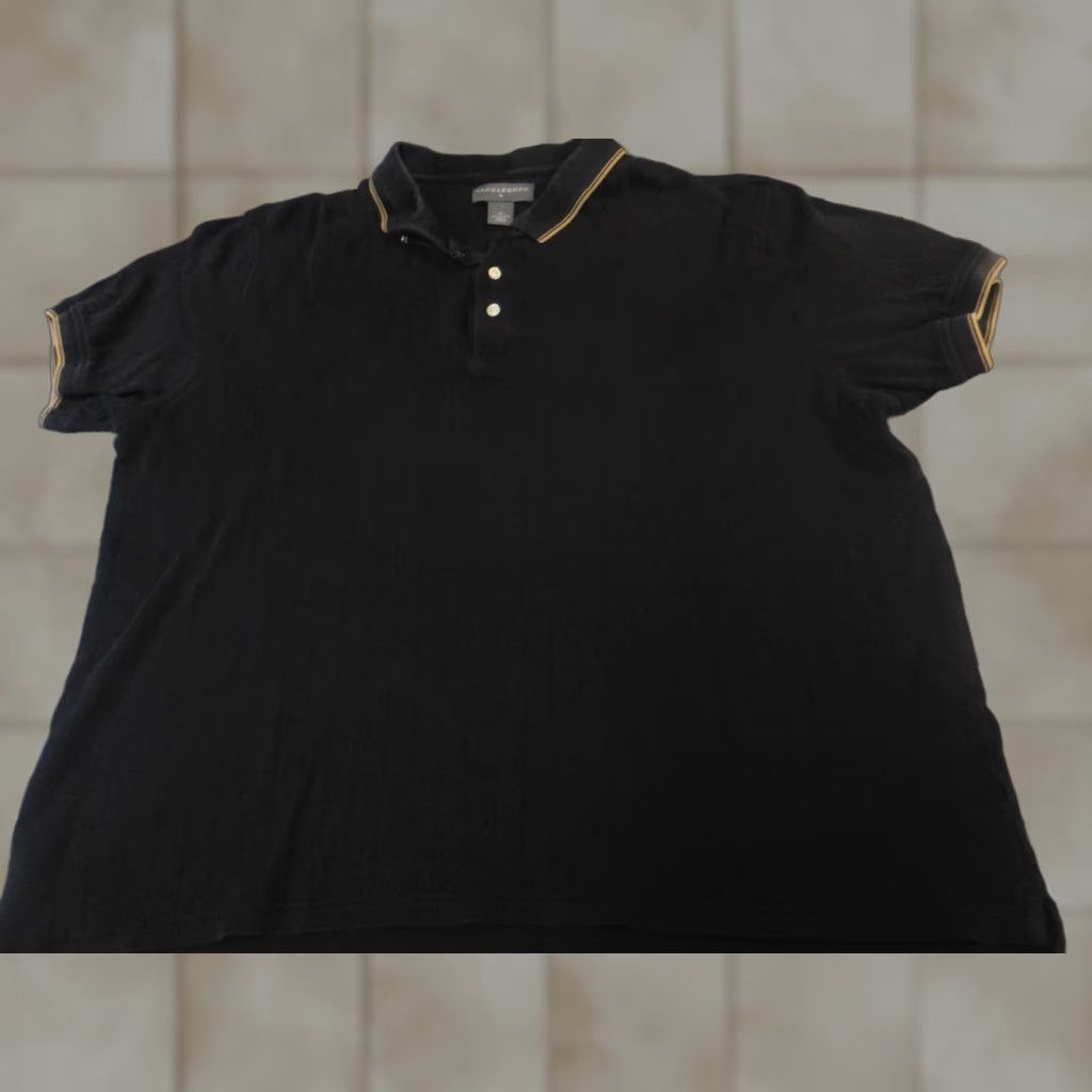 Vintage Saddlebred Polo Shirt Black XL Men Short Sleeve Collared Knit Breathable Regular Polo Comfort flex Golf Logo Vintage: No Size US L / EU 52-54 / 3 - 1 Thumbnail