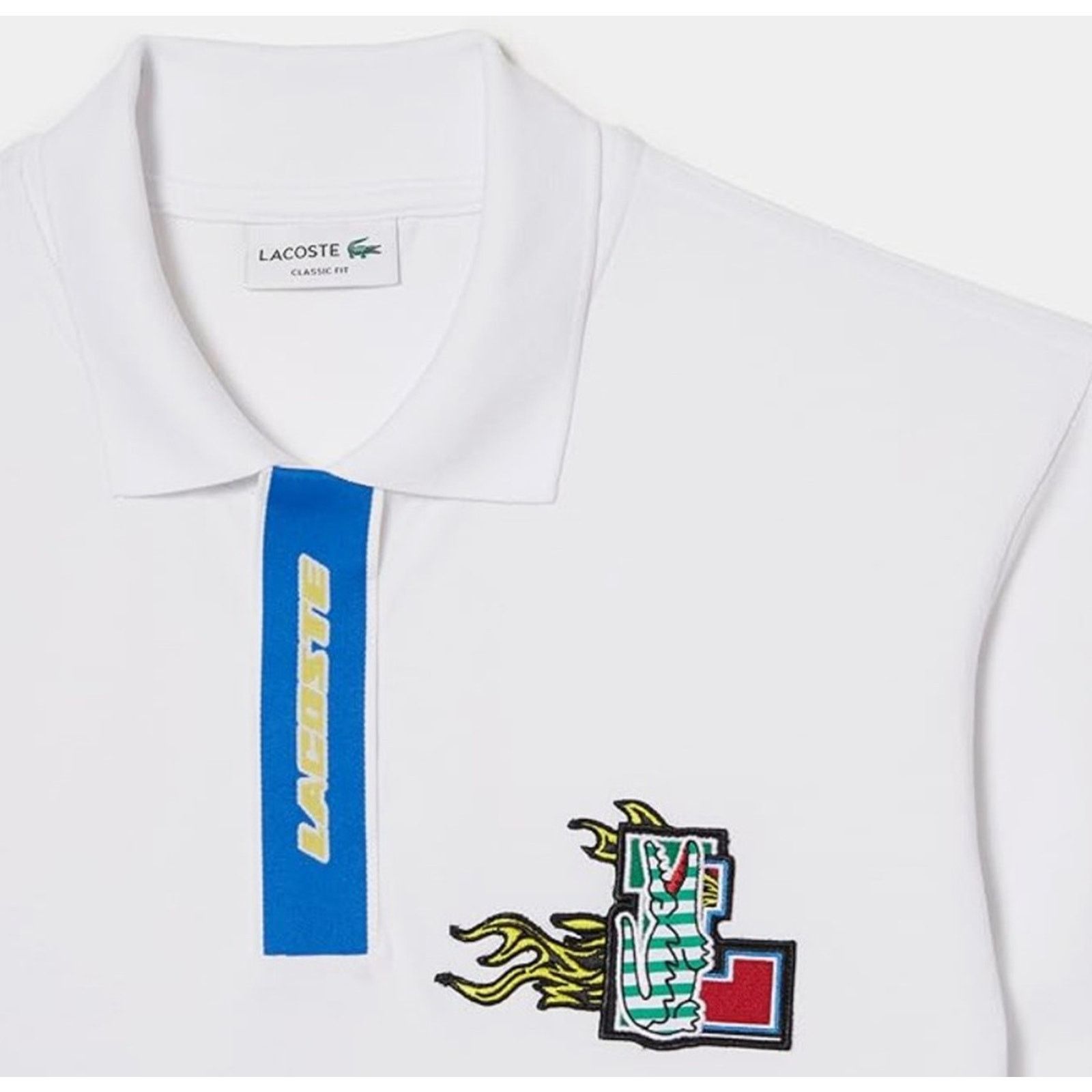 Lacoste Men's Contrast Placket and Crocodile Badge Polo XL